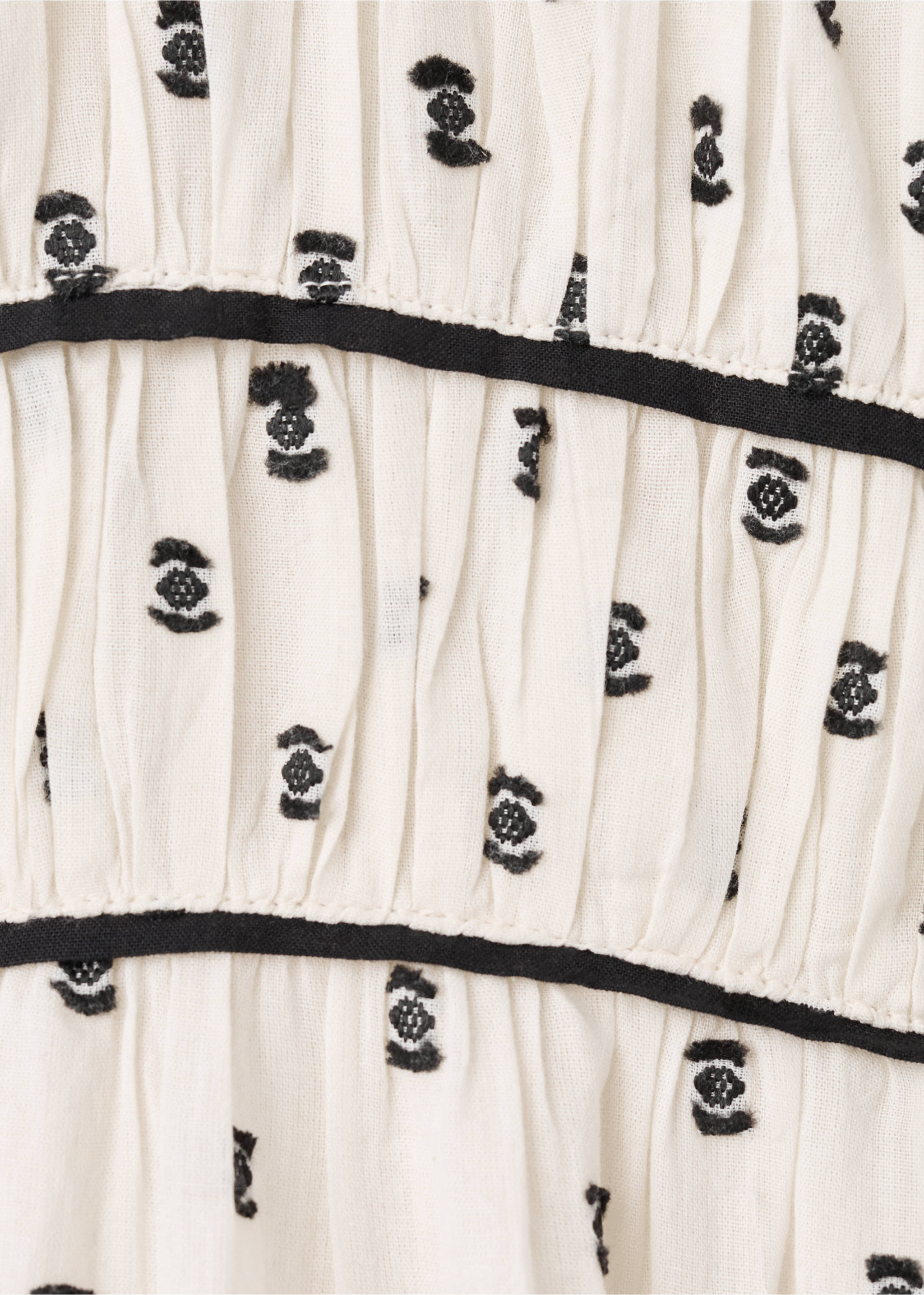 Plumetis-Midi-Kleid - Detail des Artikels 8, Ecru. Ref: 17086731-00.
