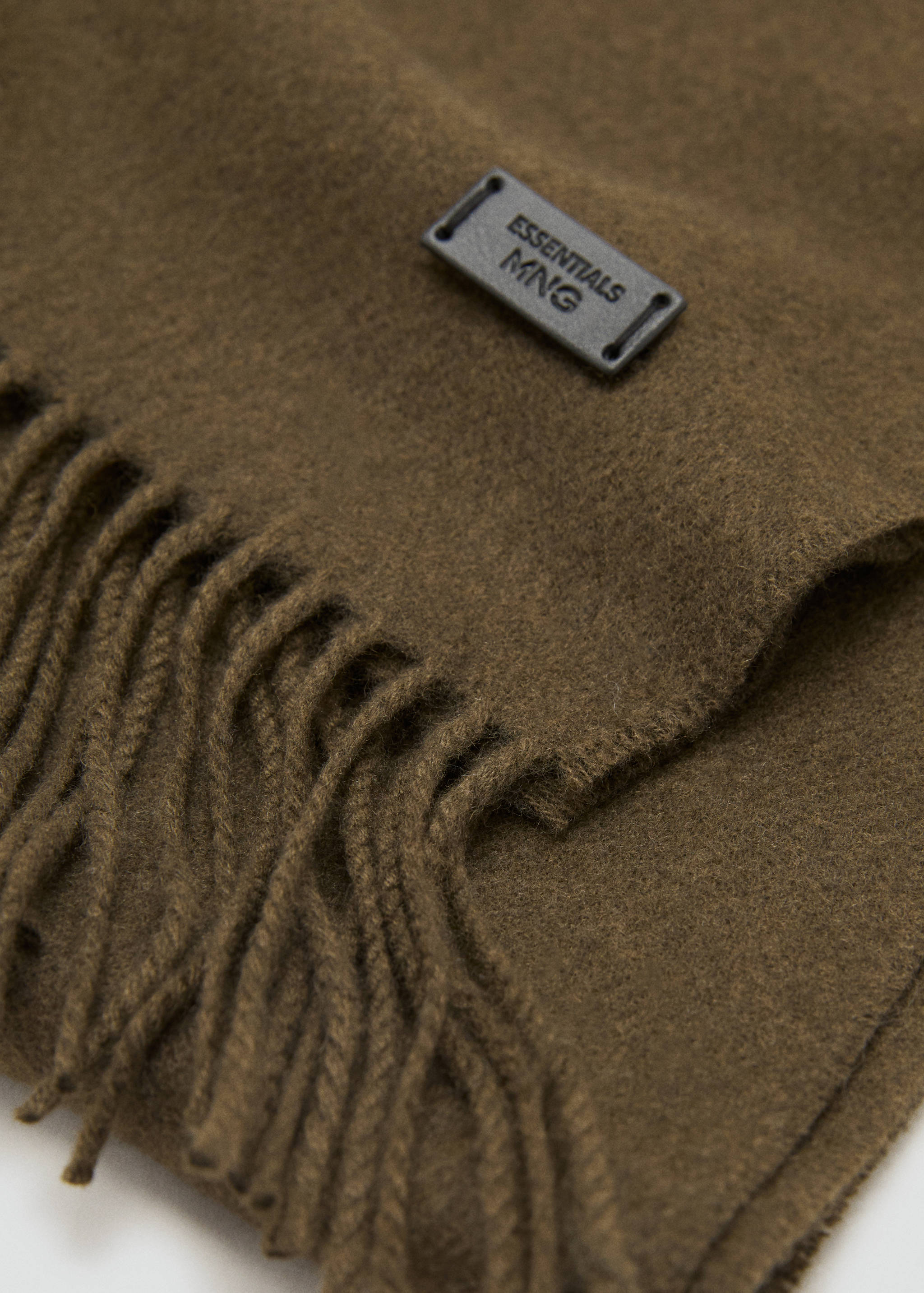 Plain fringed scarf - Medium plane