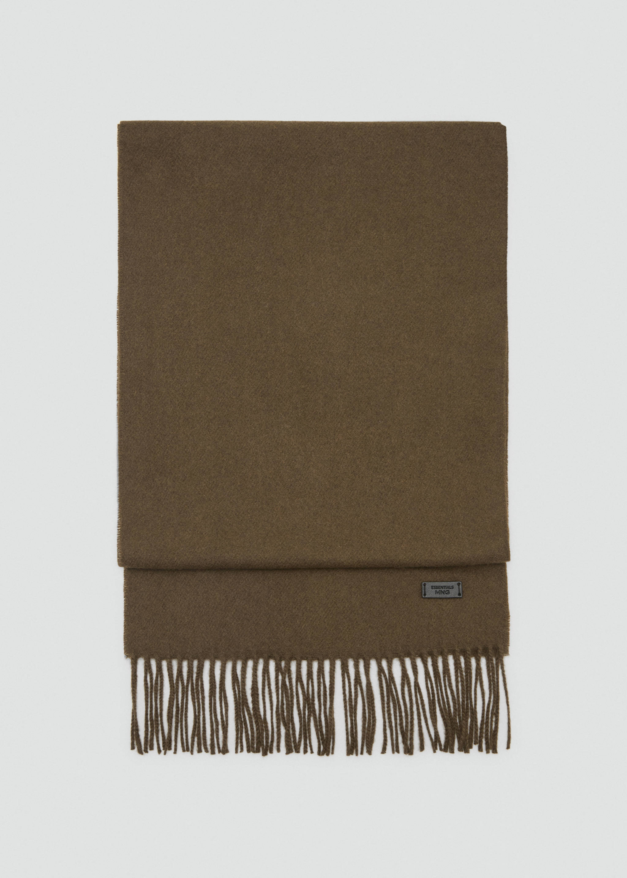 Plain fringed scarf - Article without model