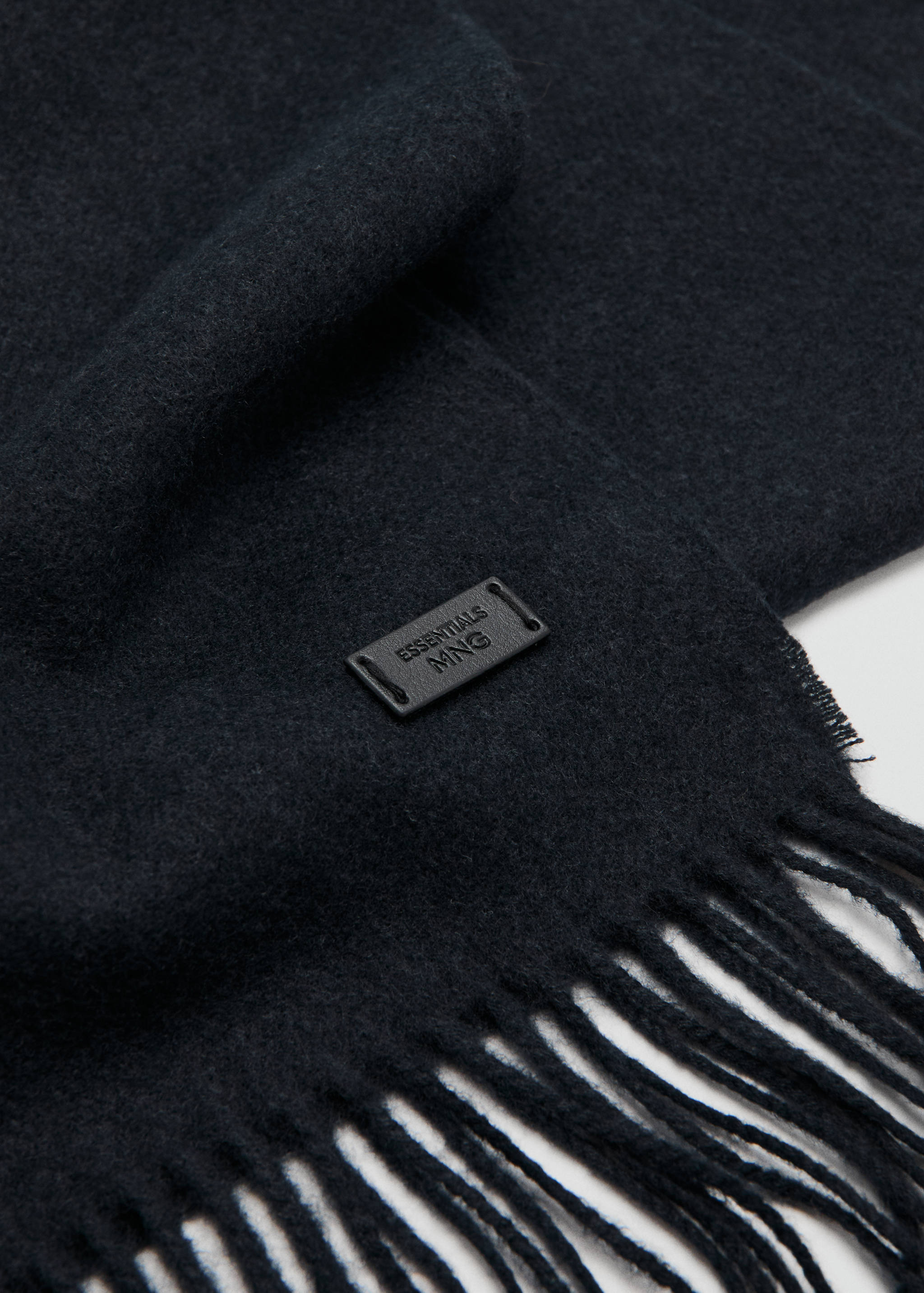Plain fringed scarf - Medium plane