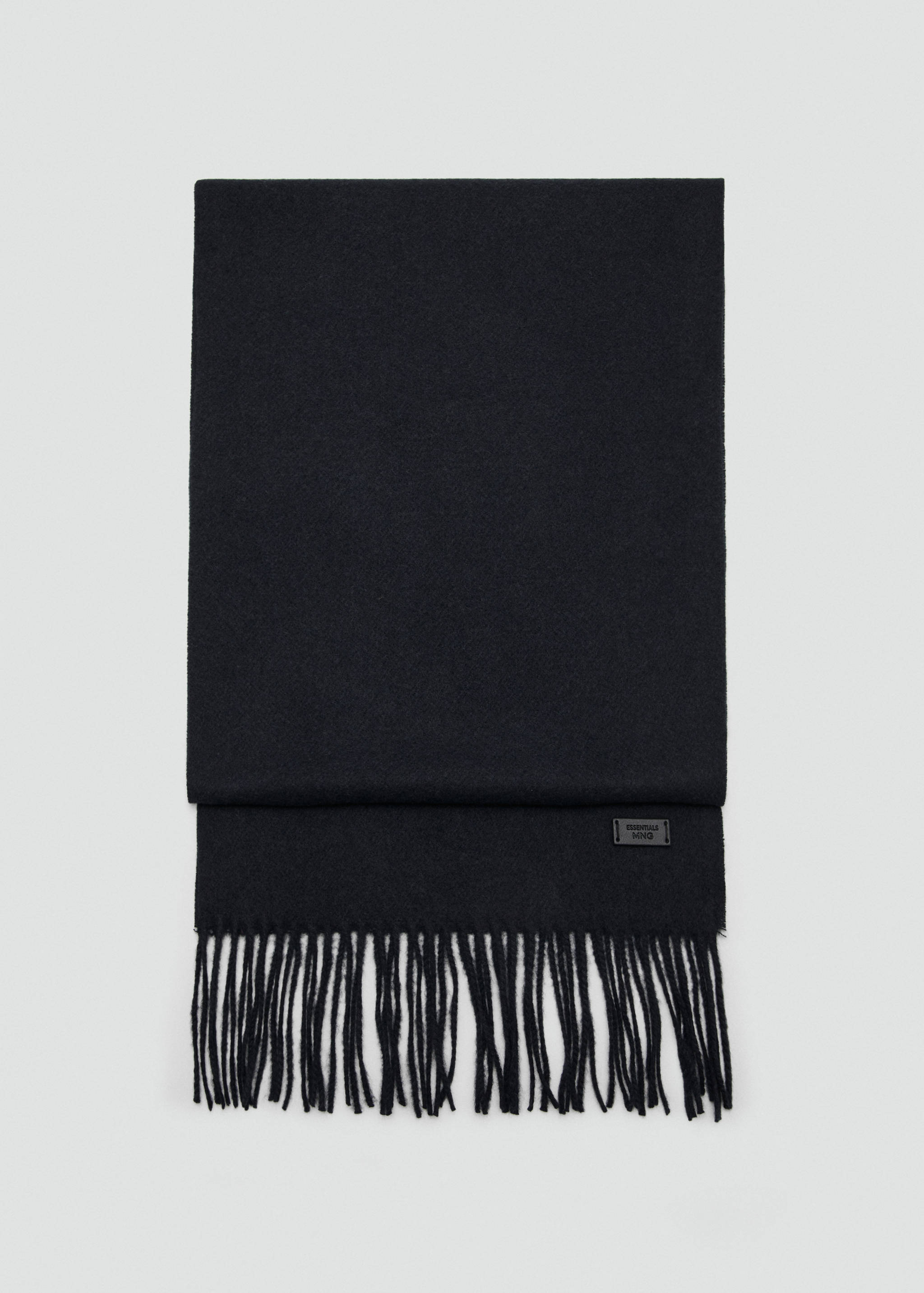 Plain fringed scarf - Article without model