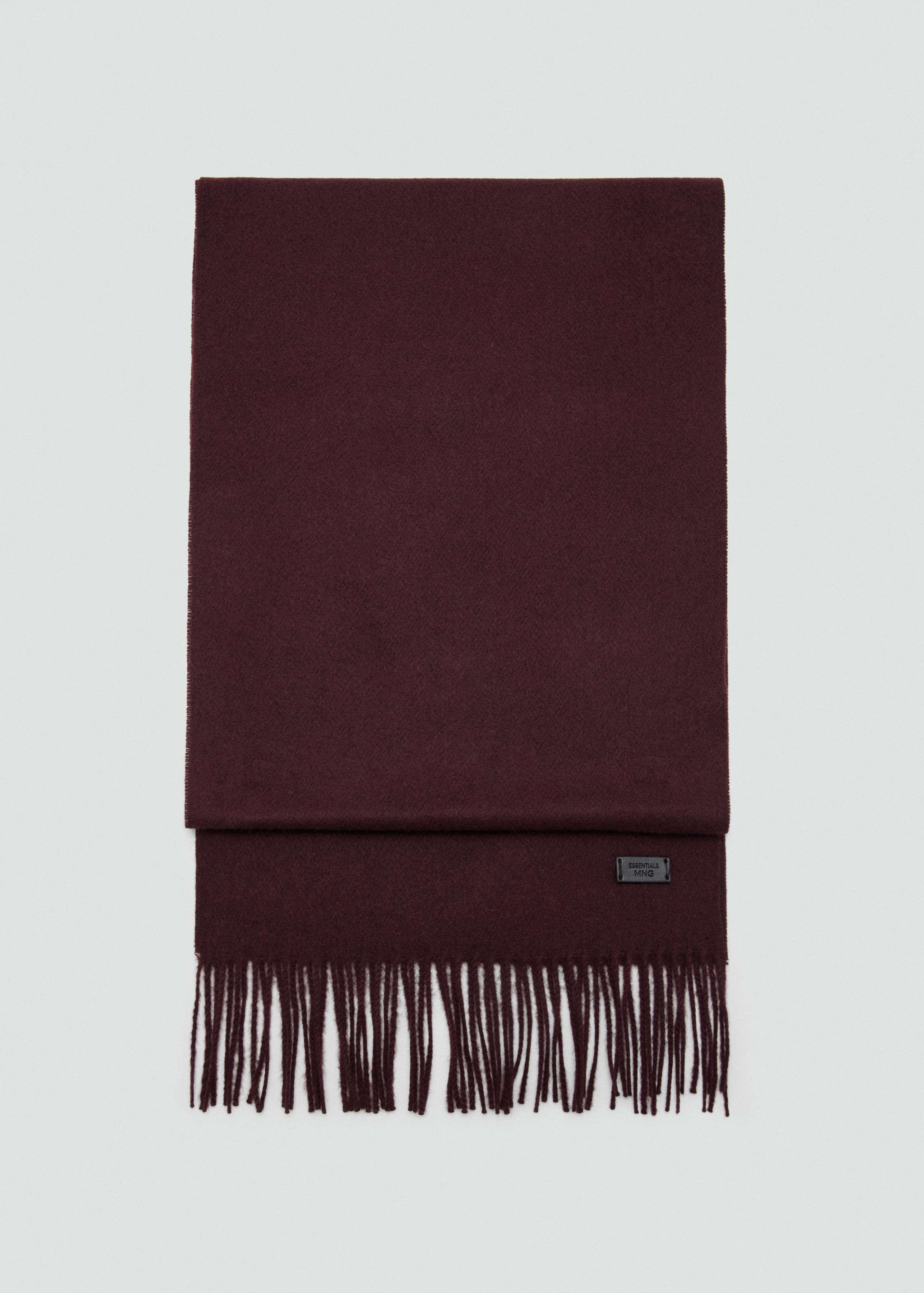Plain fringed scarf - Article without model