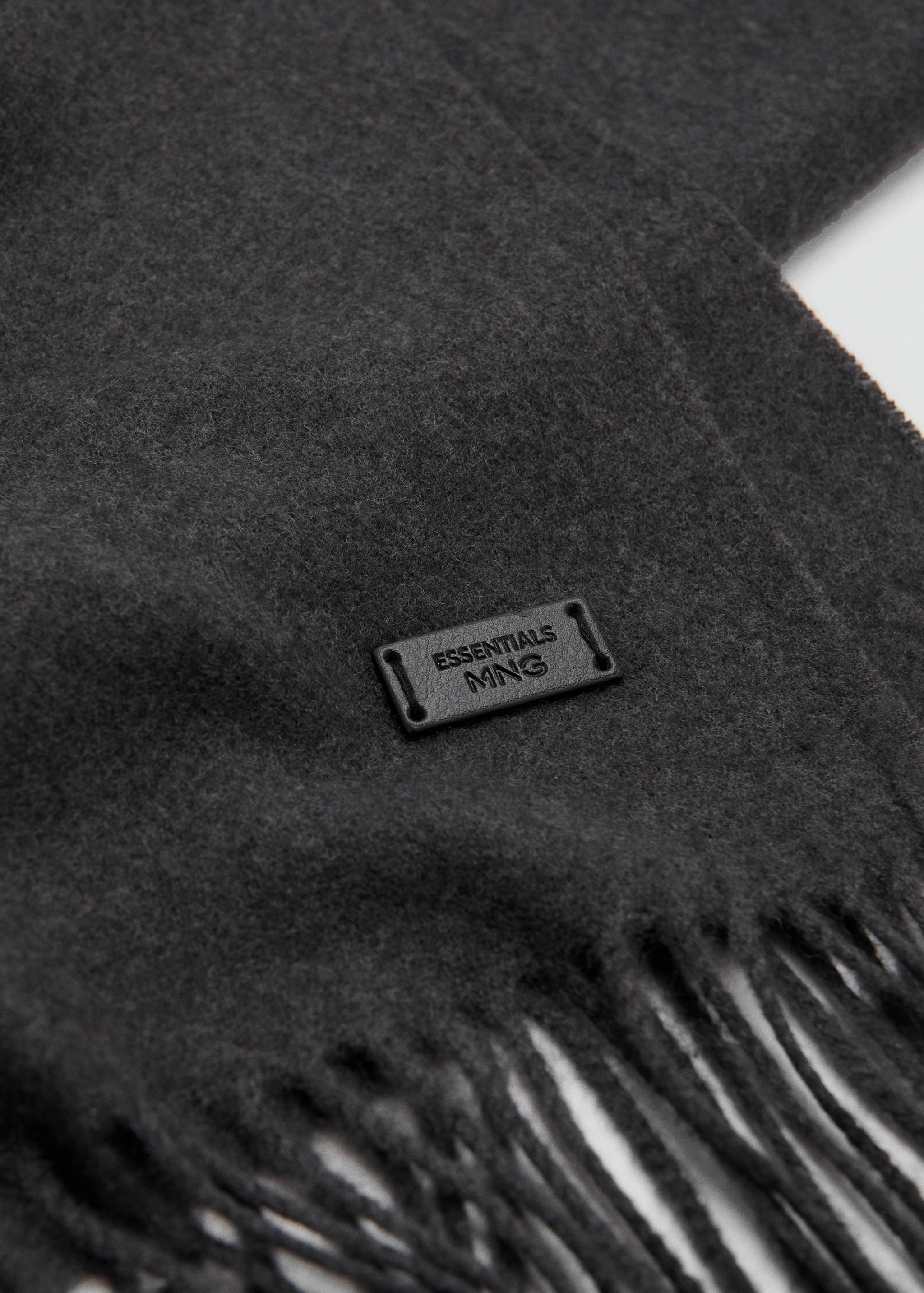 Plain fringed scarf - Medium plane