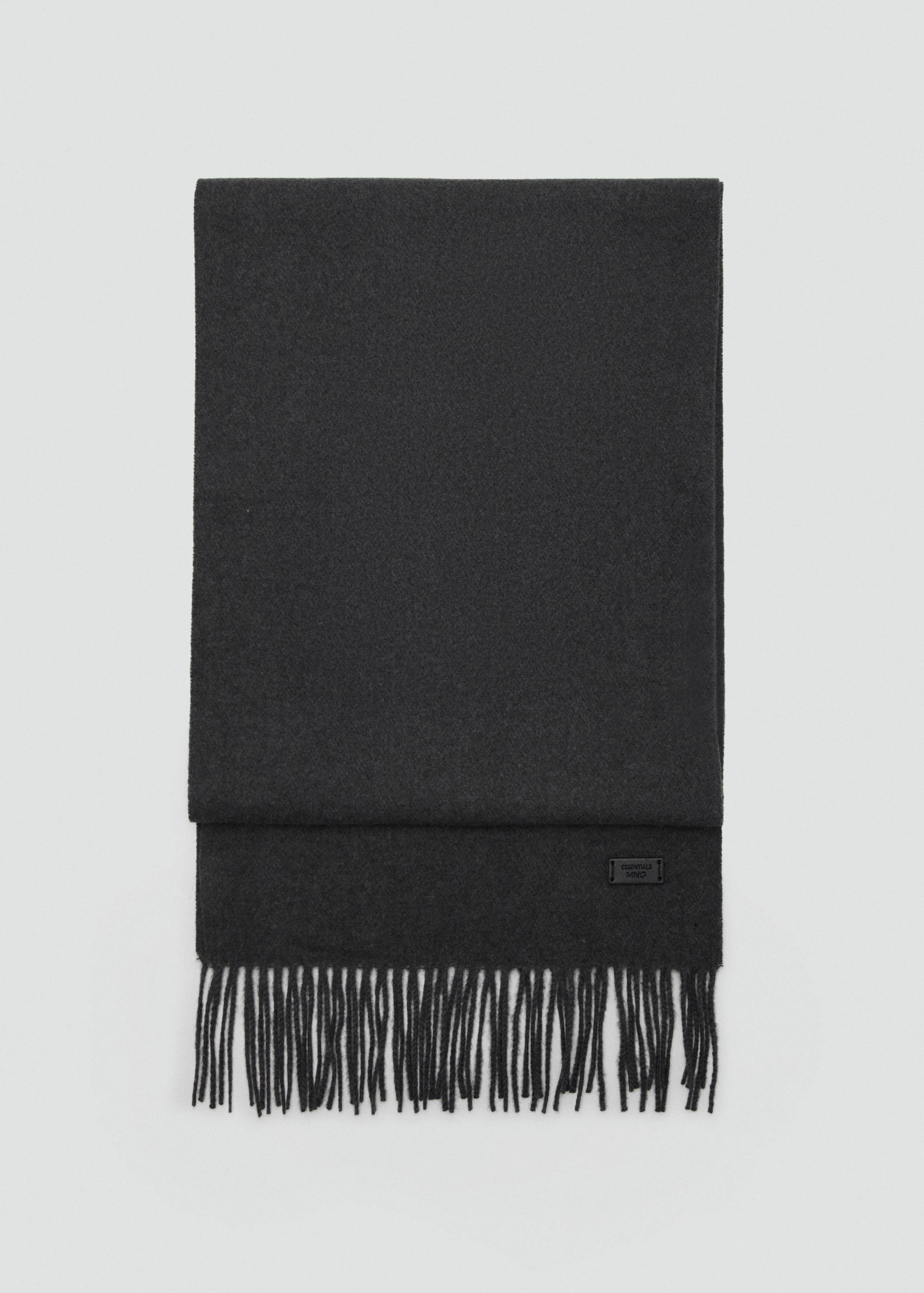 Plain fringed scarf - Article without model