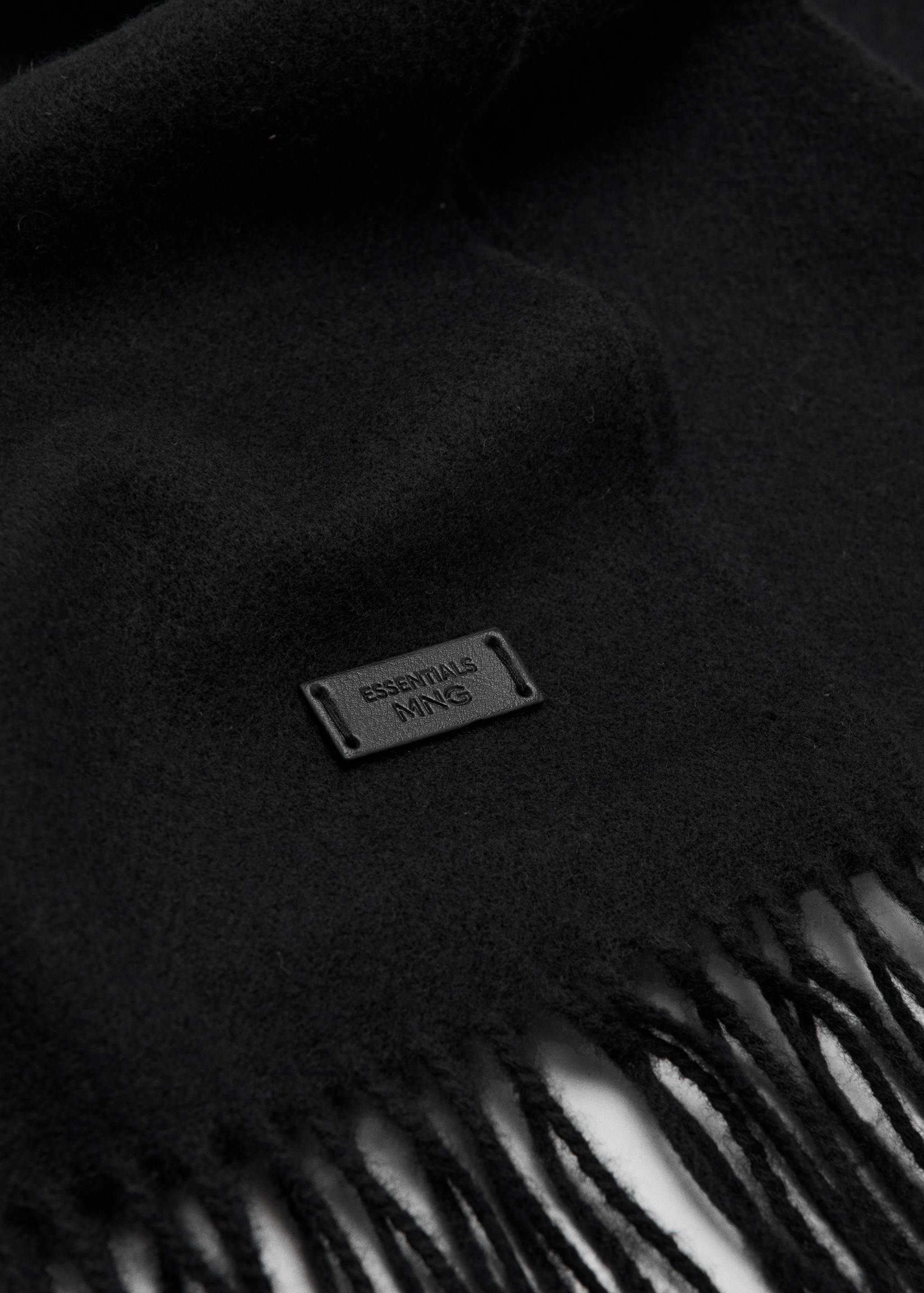 Plain fringed scarf - Medium plane