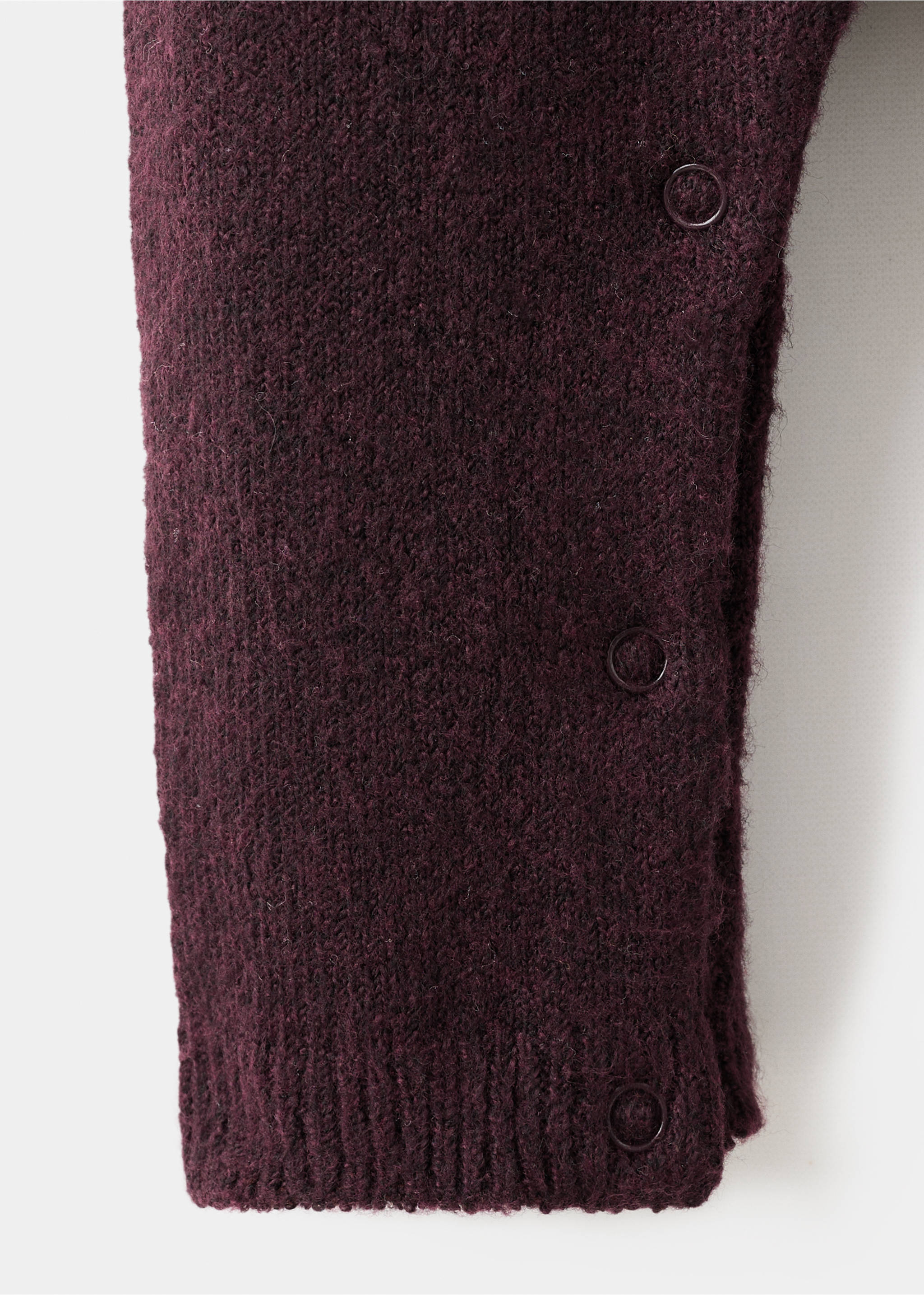 Jacquard knitted dungarees - Details of the article 0, Burgundy. Ref: 17086735-00.
