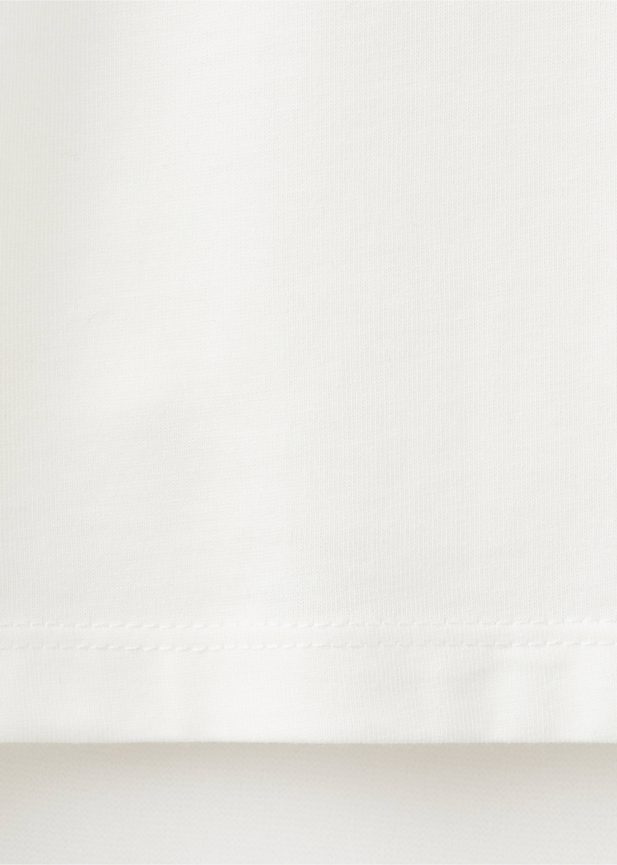 Floral-embroidered cotton t-shirt - Details of the article 0, White. Ref: 17086736-00.