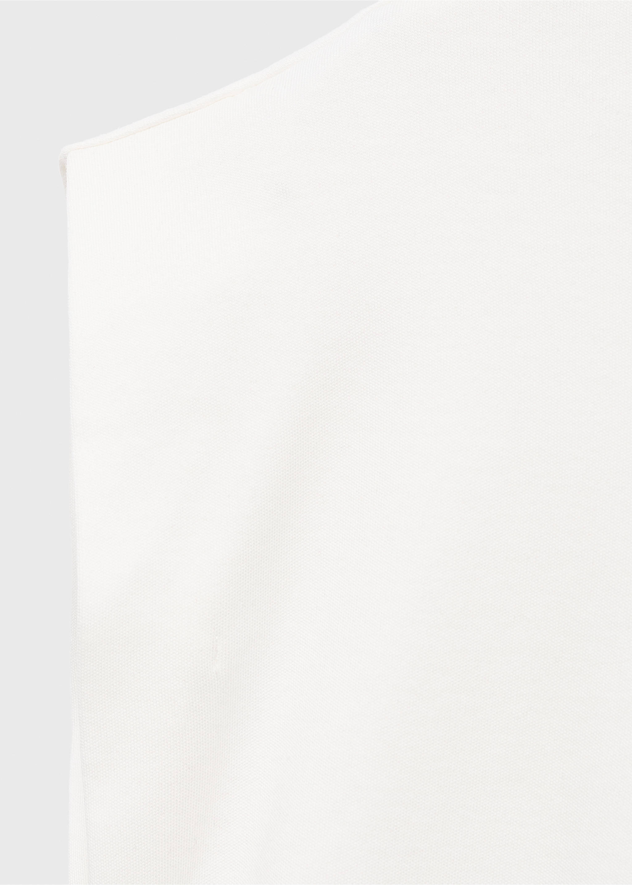 Cotton sleeveless t-shirt - Details of the article 8, White. Ref: 17086737-00.