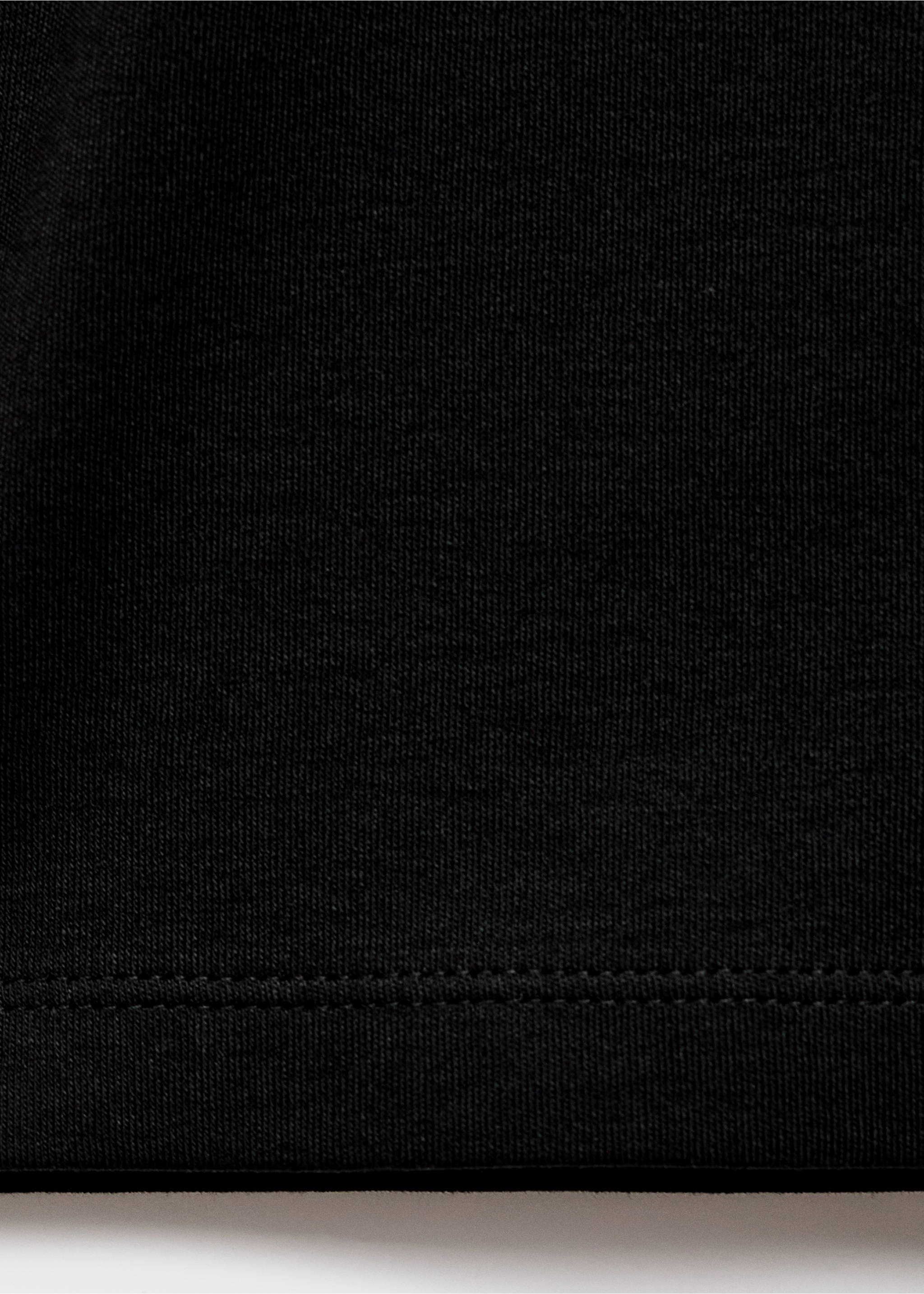 Cotton sleeveless t-shirt - Details of the article 0, Black. Ref: 17086737-00.