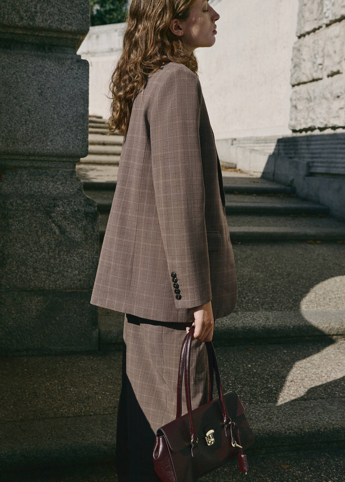 Check suit jacket