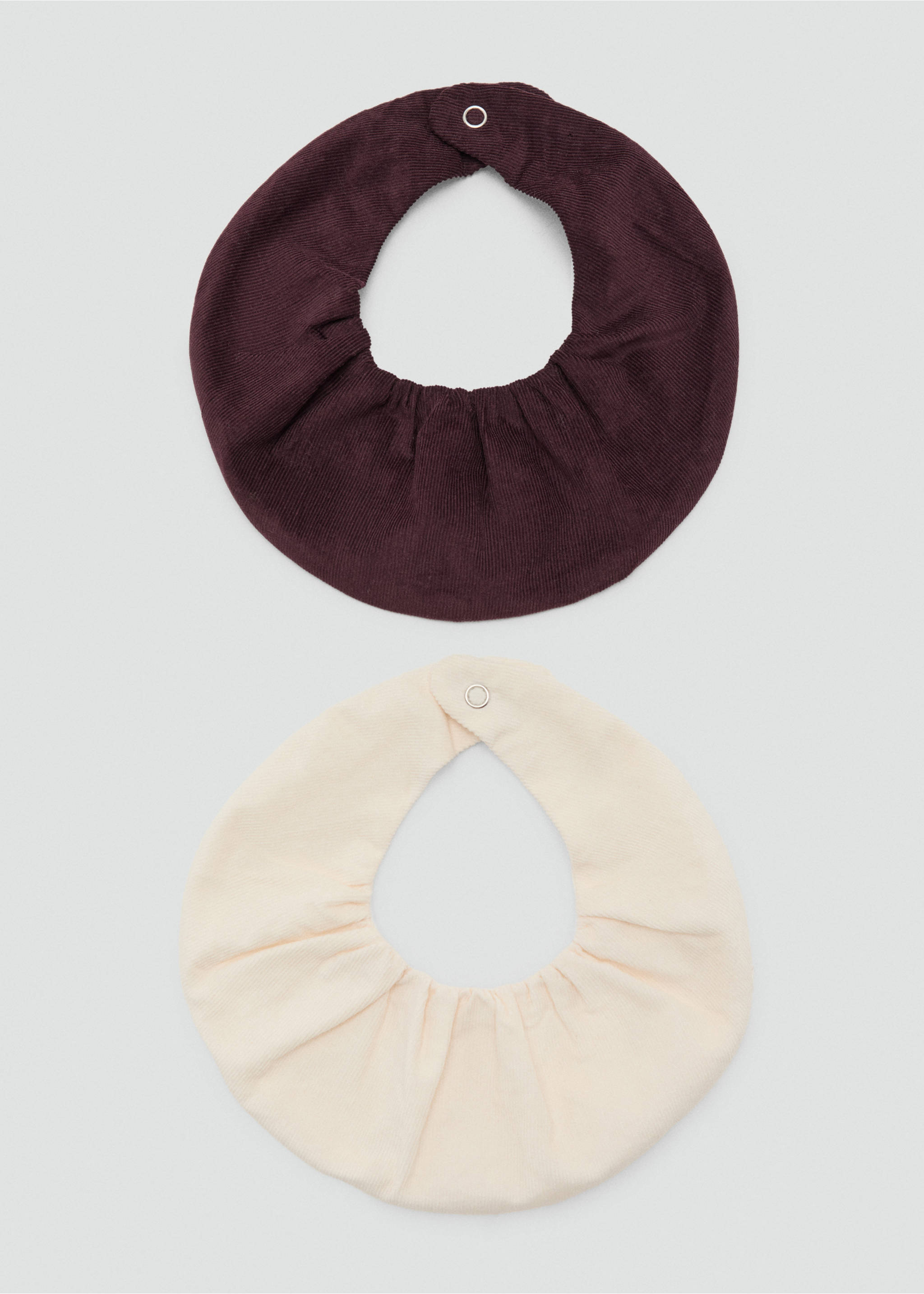 Pack of 2 corduroy bibs - Article without model, Burgundy. Ref: 17086743-00.