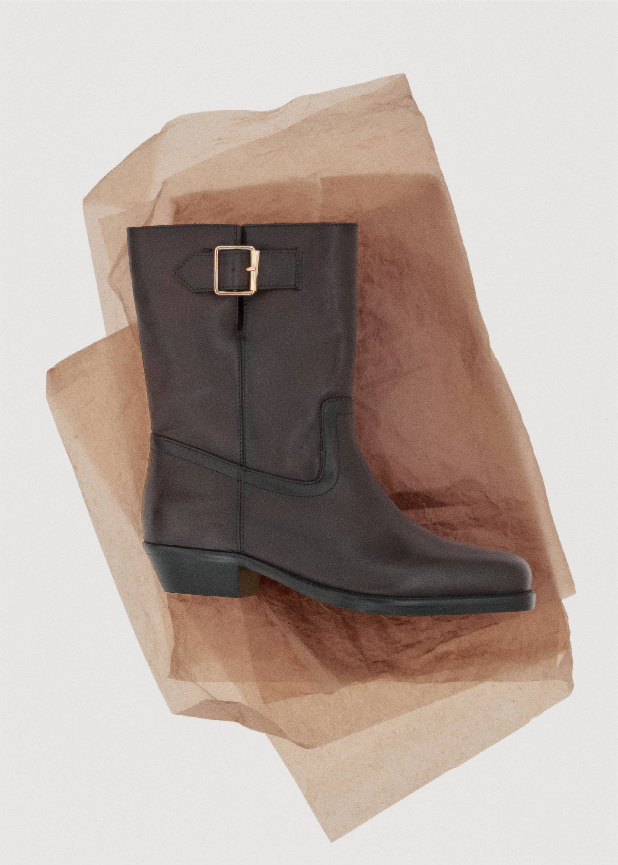 Buckle ankle boots - Details of the article 7, Chocolate. Ref: 17086744-00.