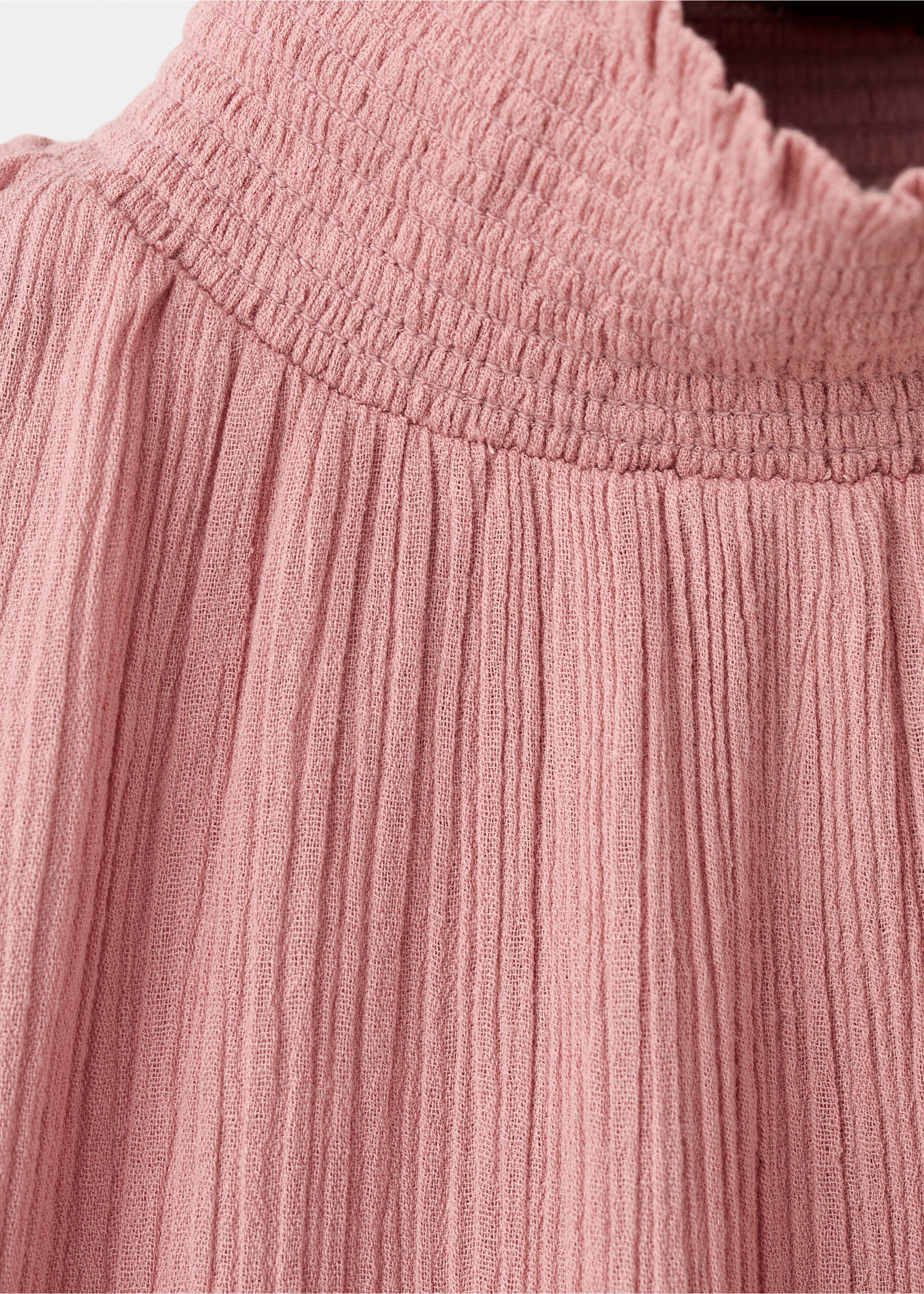 Blouse col montant froncé - Détail de l'article 0, Violet clair/pastel. Ref: 17087125-00.