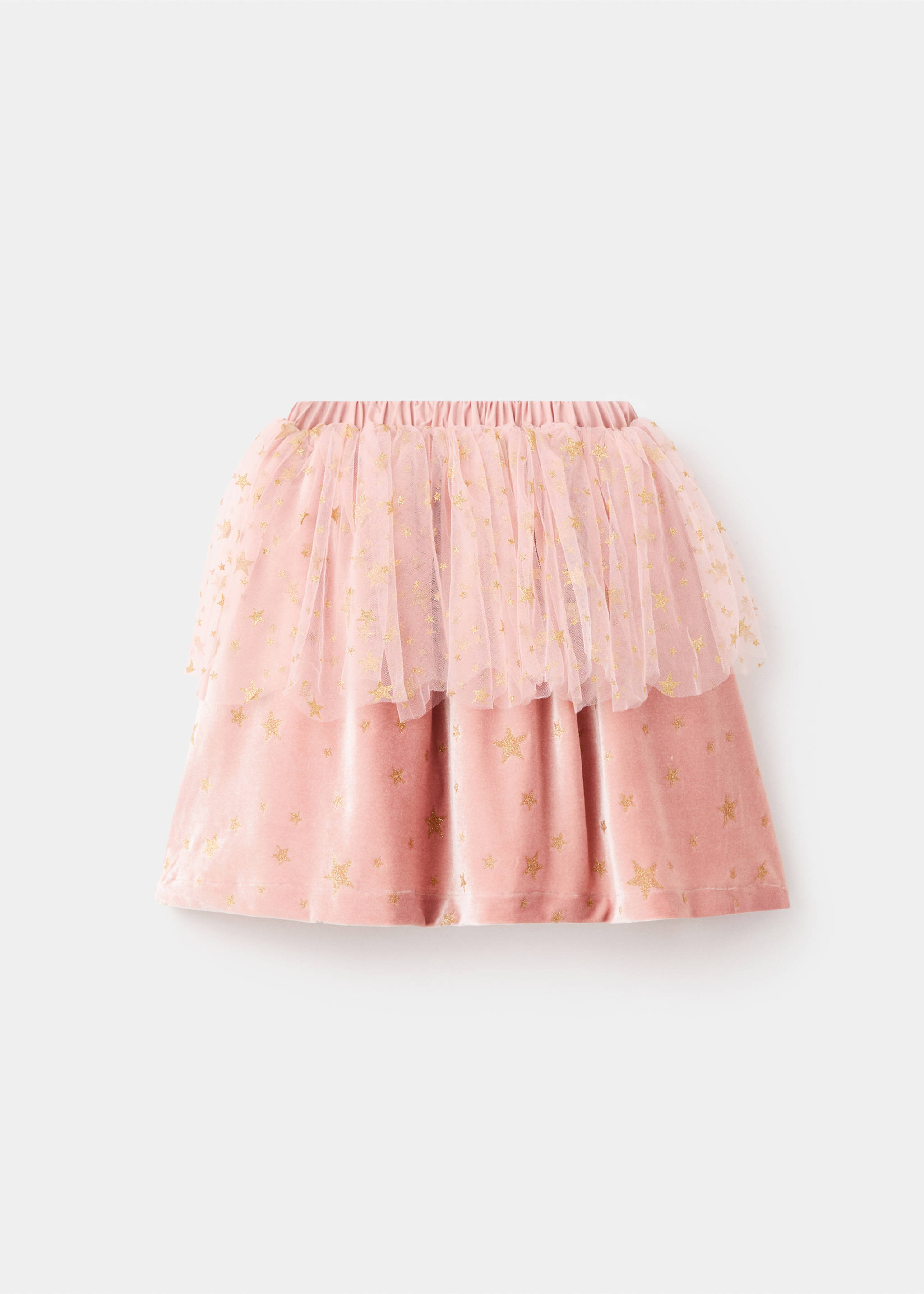 Velvet skirt with stars - Article without model, Pale Pink. Ref: 17087131-00.