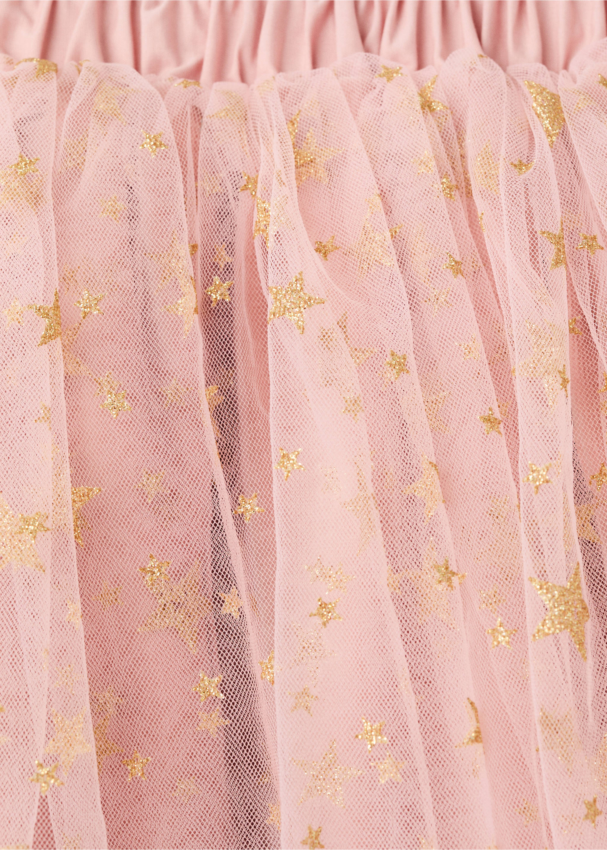 Velvet skirt with stars - Details of the article 1, Pale Pink. Ref: 17087131-00.