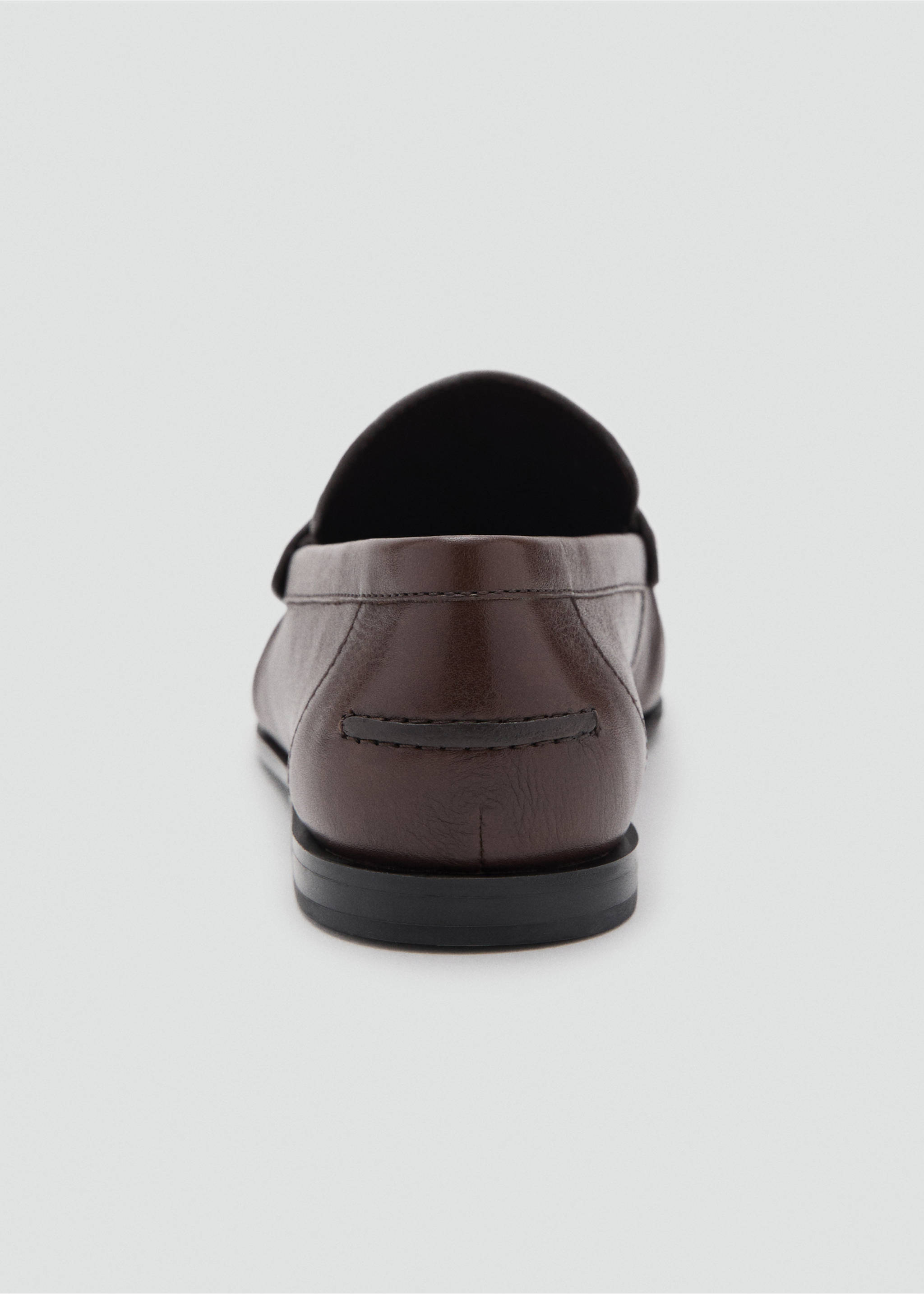 Leather penny loafers - Details of the article 2, Chocolate. Ref: 17087138-00.