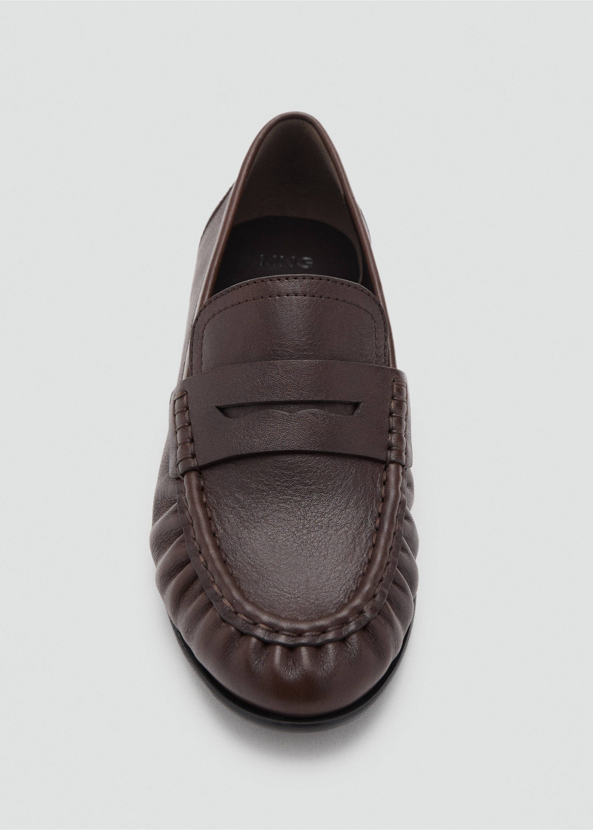 Leather penny loafers - Details of the article 4, Chocolate. Ref: 17087138-00.