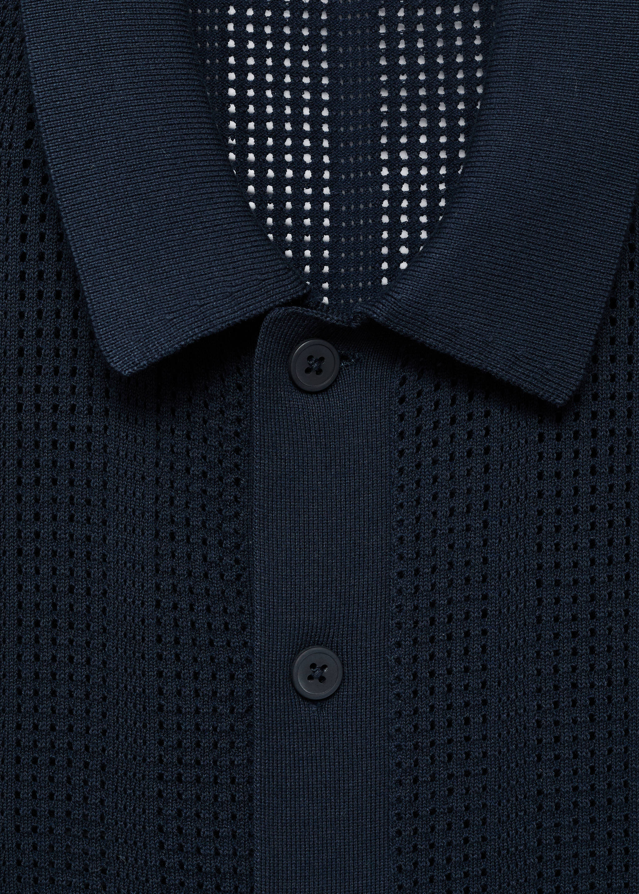 Striped openwork knitted shirt - Details of the article 8