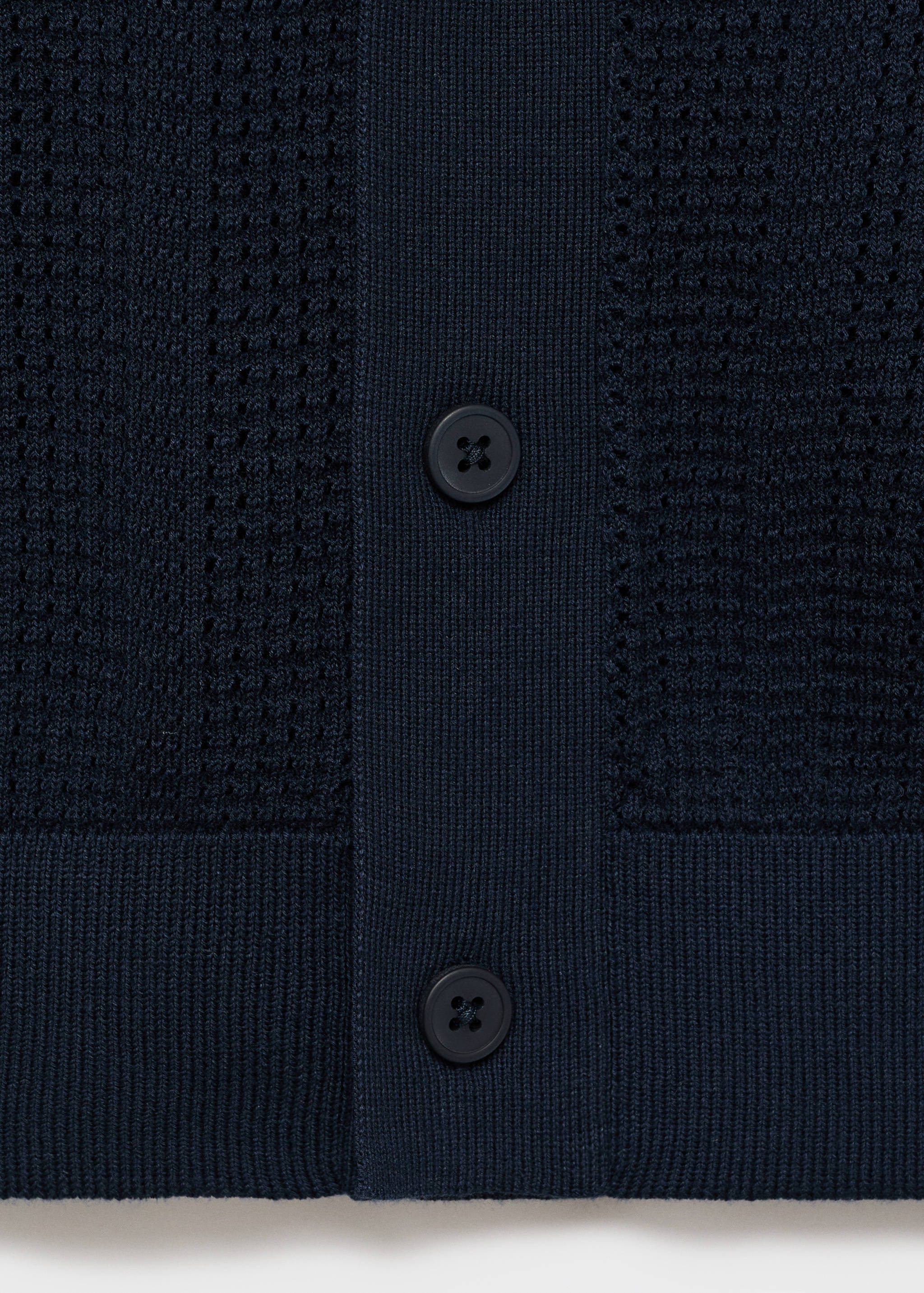 Striped openwork knitted shirt - Details of the article 0