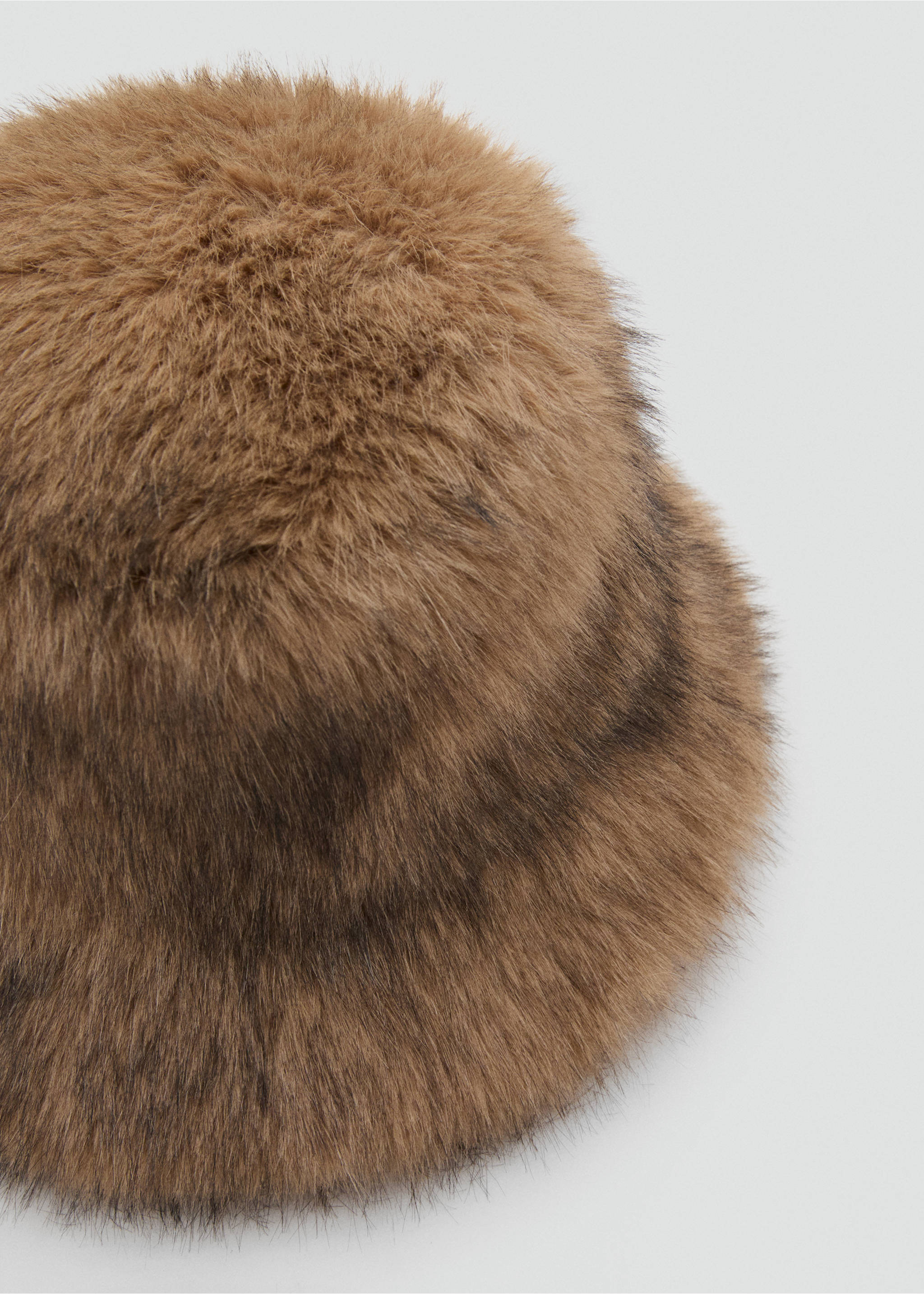 Faux-fur bucket hat - Medium plane, Medium Brown. Ref: 17087768-00.