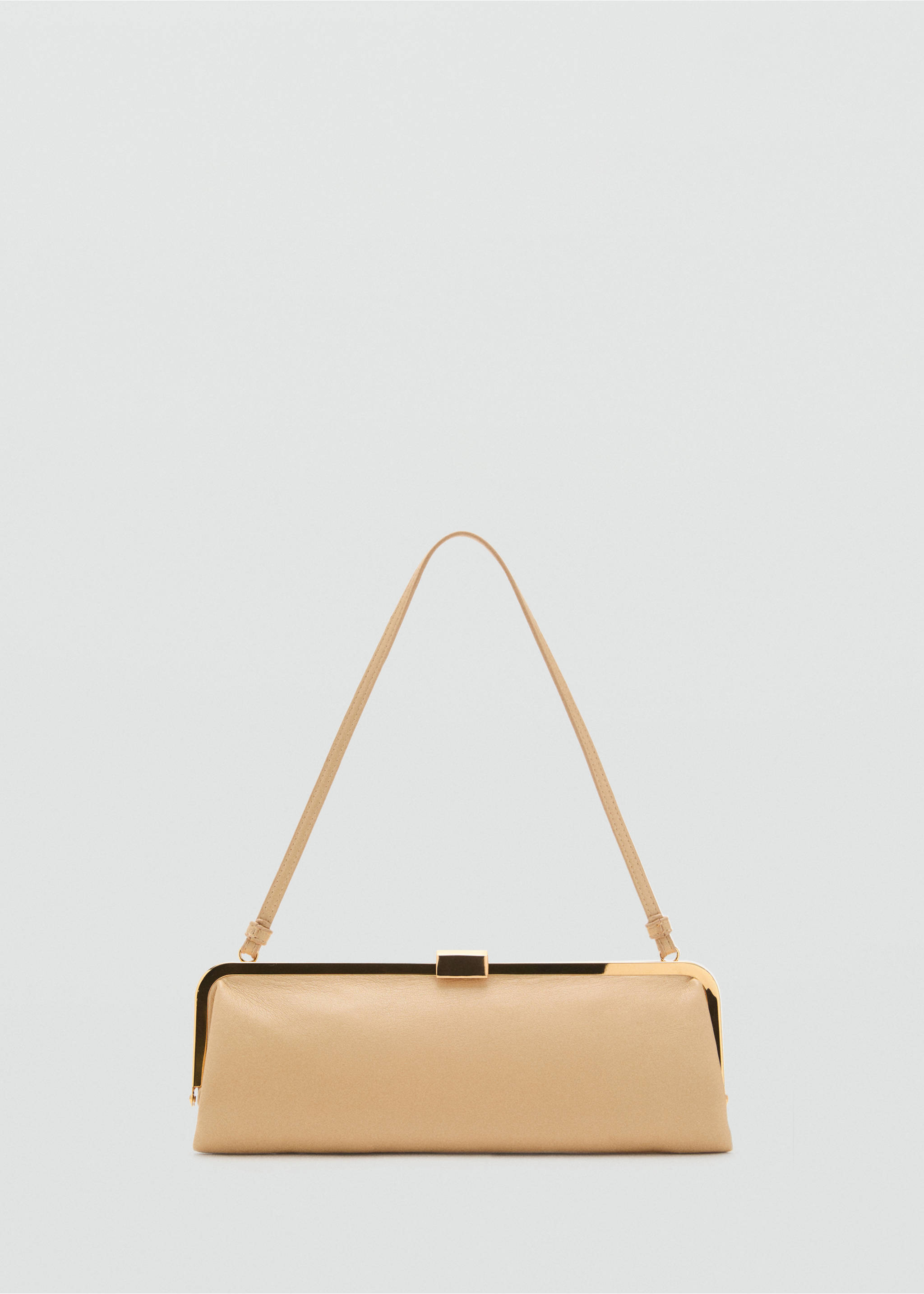 Metallic clutch handbag - Article without model, Vanilla. Ref: 17087769-00.