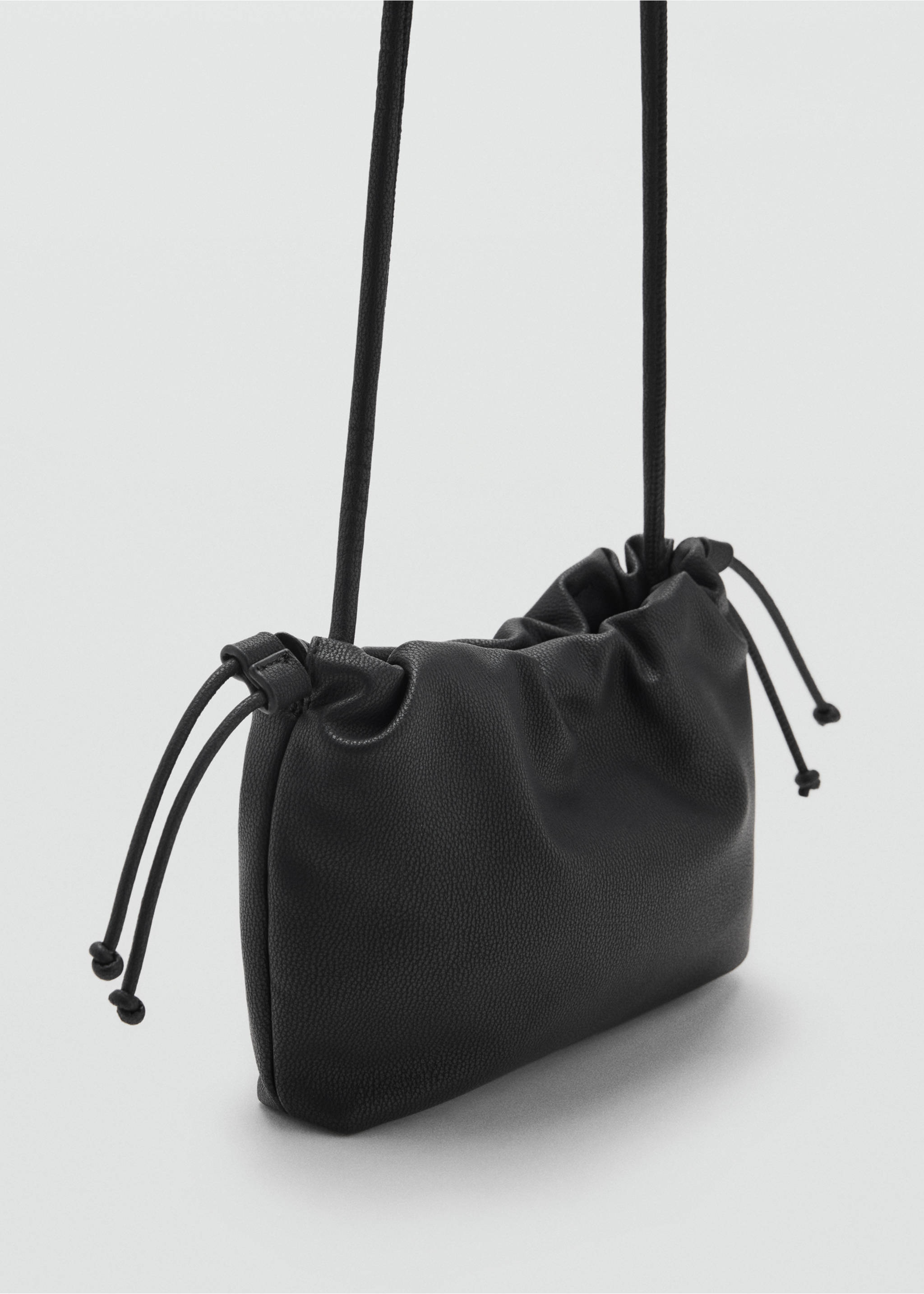 Faux-leather bucket handbag - Medium plane, Black. Ref: 17087772-00.