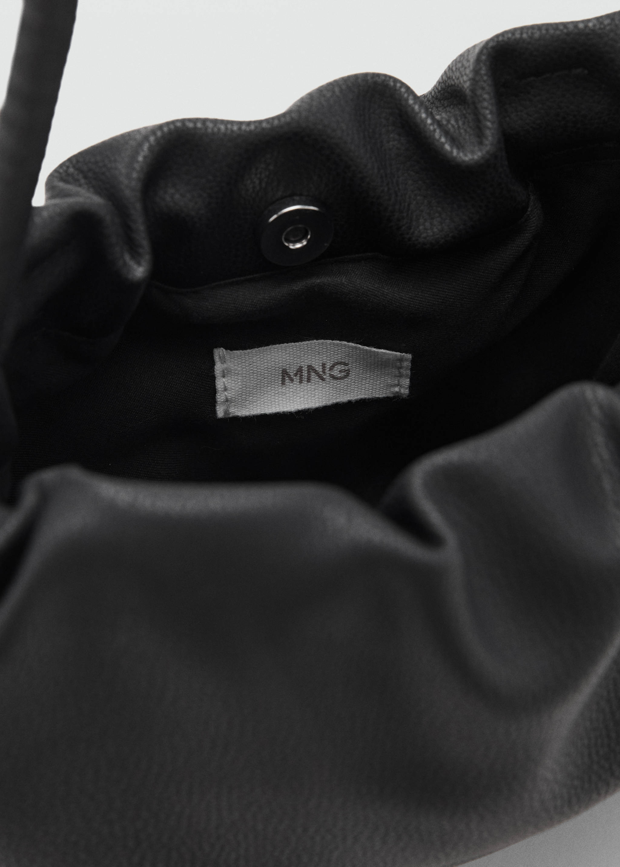 Faux-leather bucket handbag - Details of the article 1