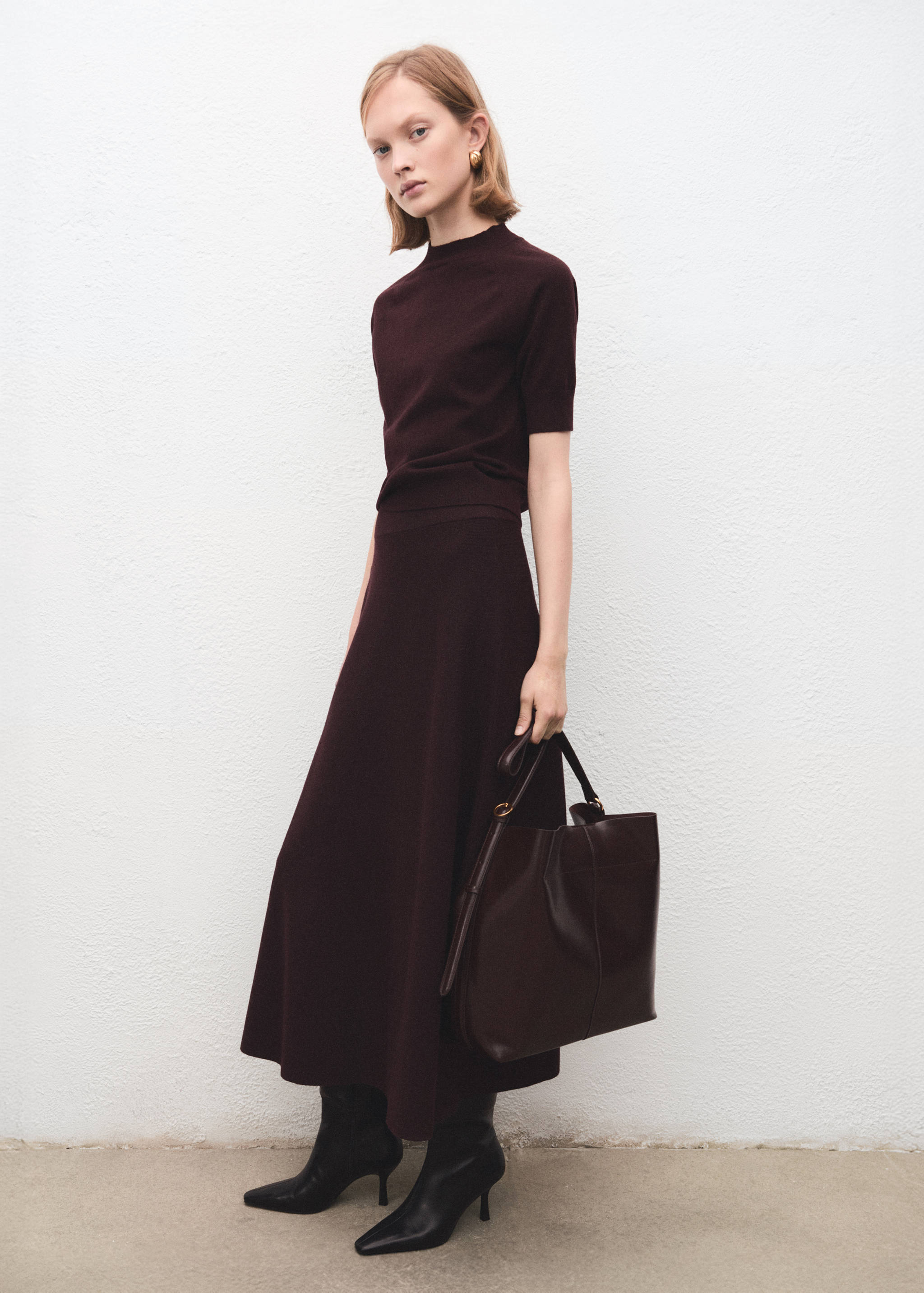 Wool-blend knitted skirt - General plane
