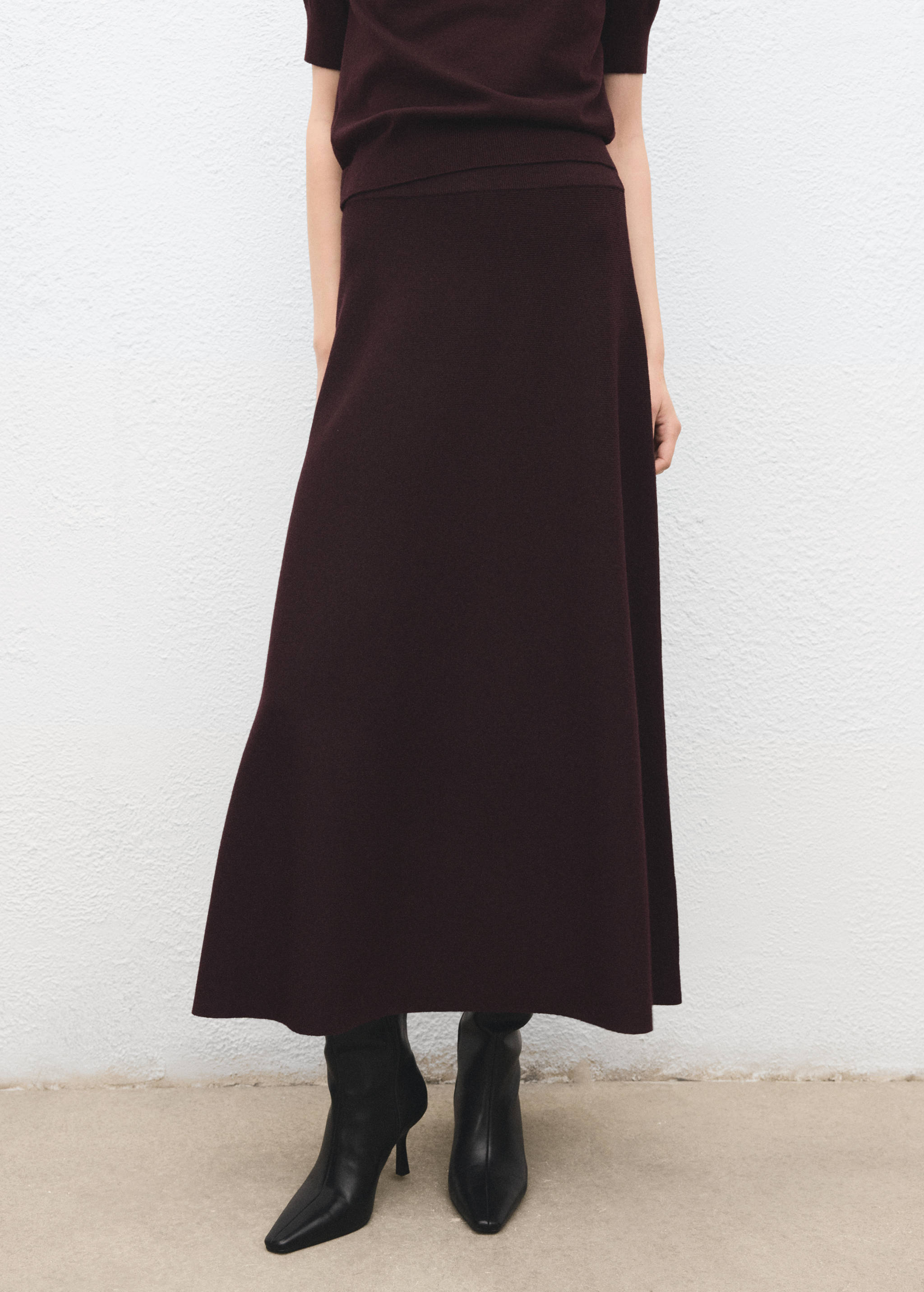 Wool-blend knitted skirt - Medium plane