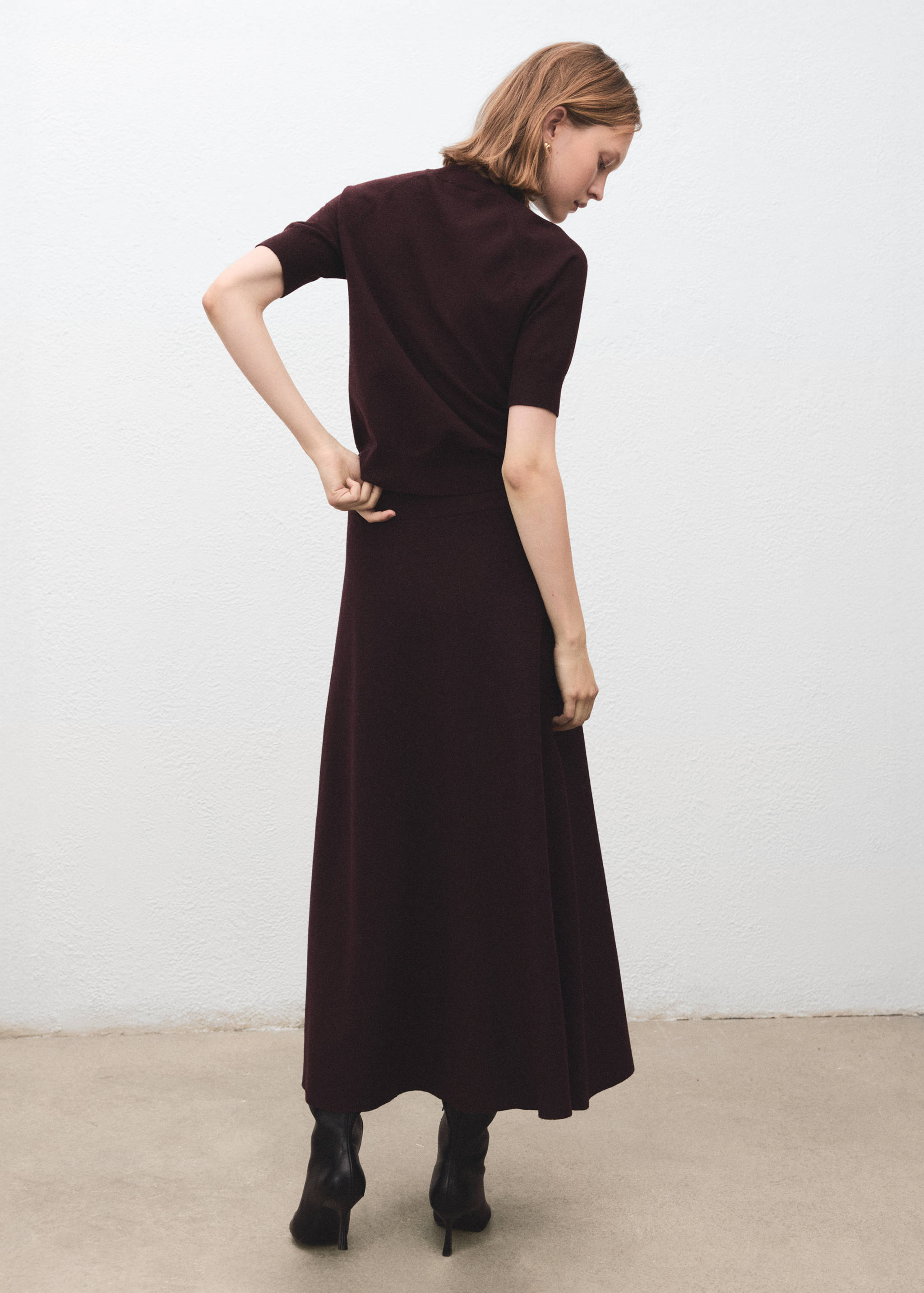 Wool-blend knitted skirt - Reverse of the article