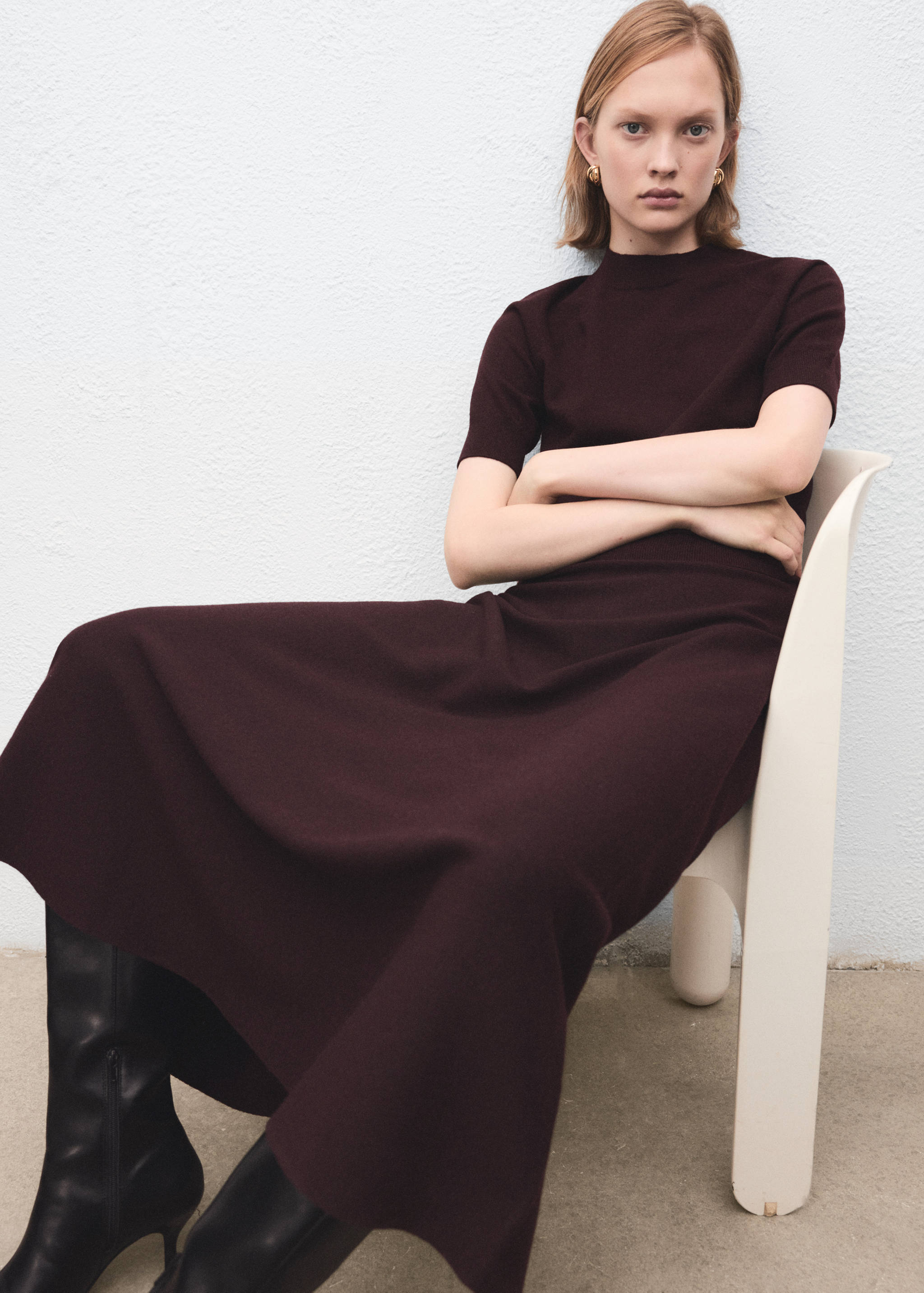Wool-blend knitted skirt - Details of the article 2