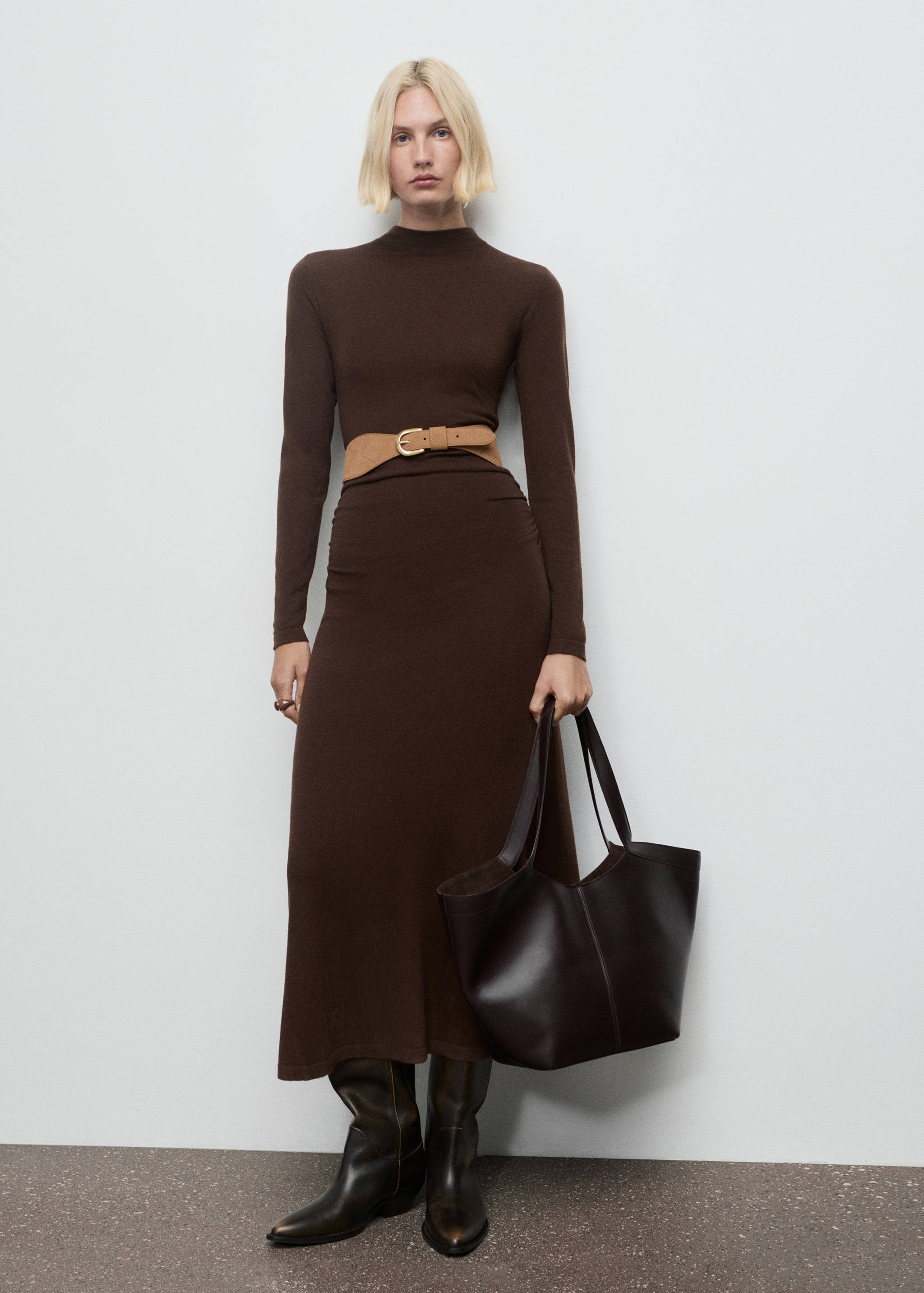 Robe maille col montant - Plan général