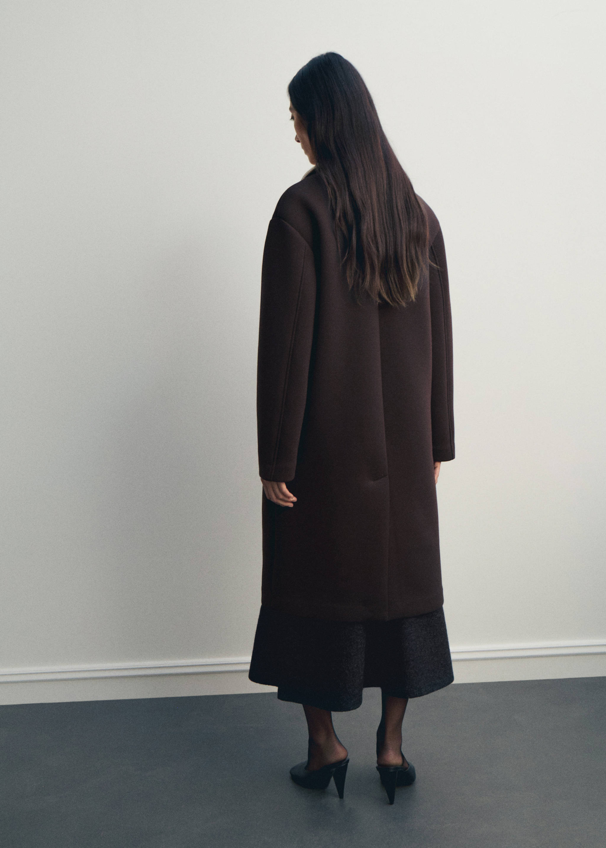 Long combined coat - Reverse of the article