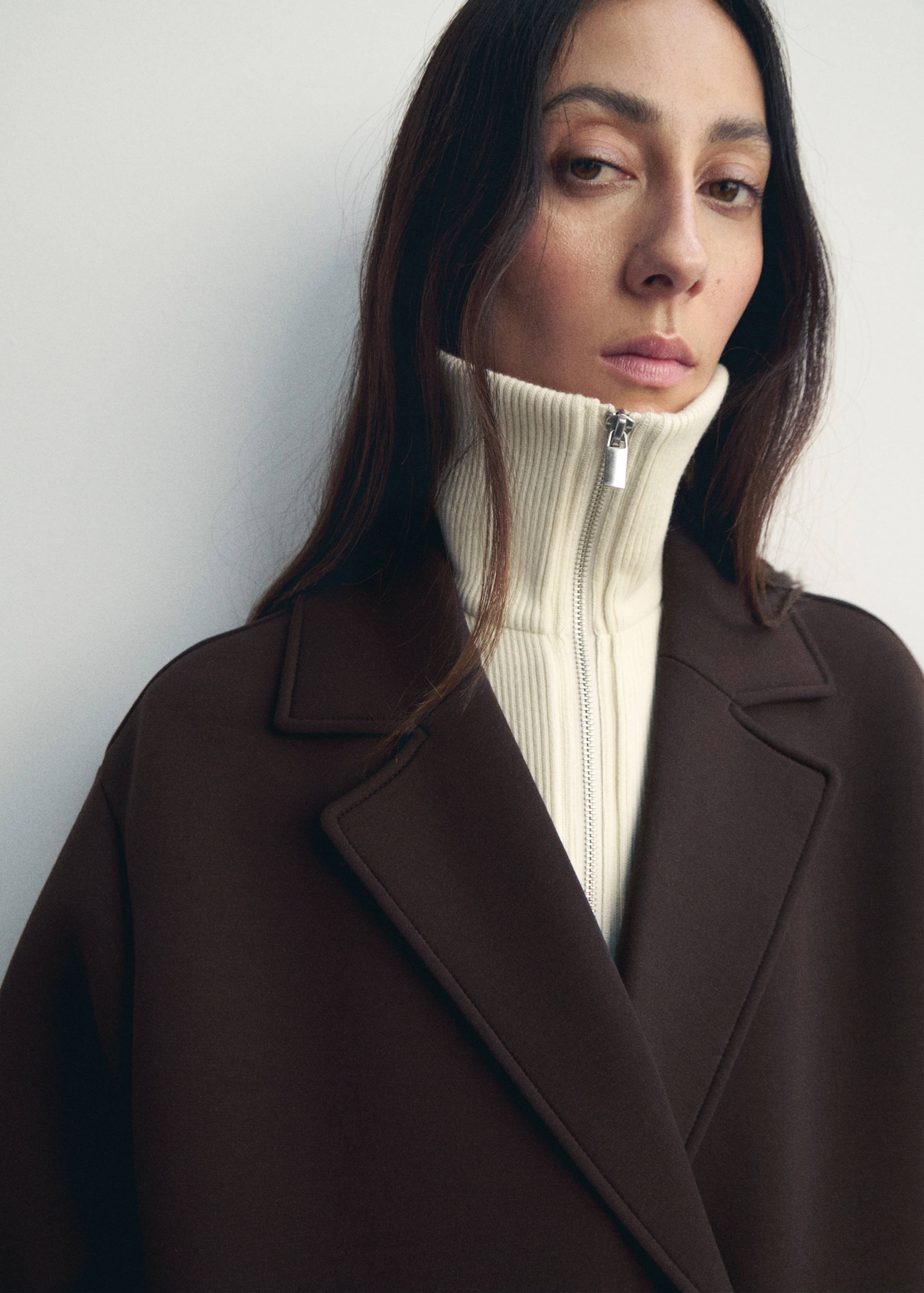 Long combined coat - Details of the article 1