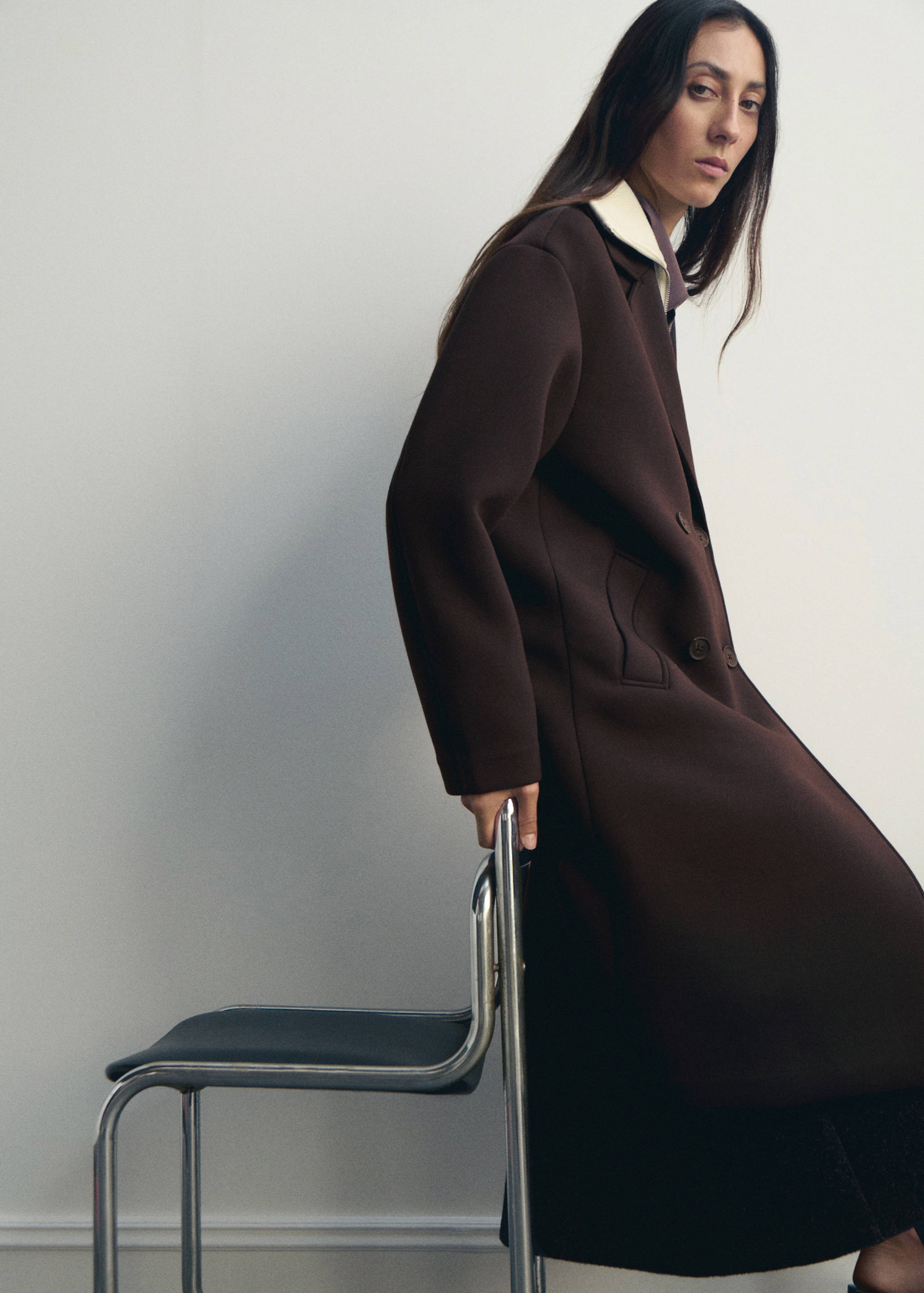 Long combined coat - Details of the article 3
