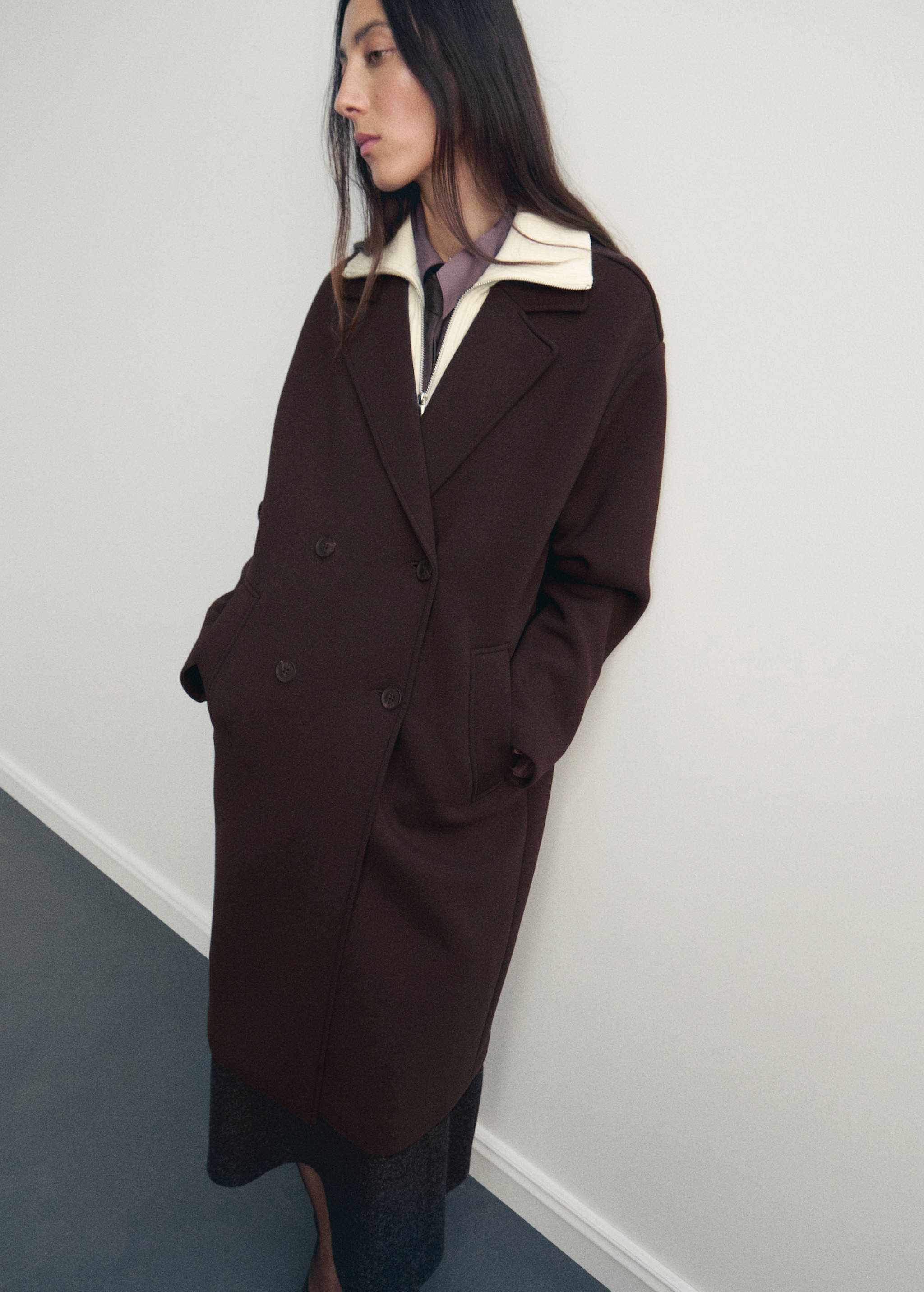 Long combined coat - Details of the article 2