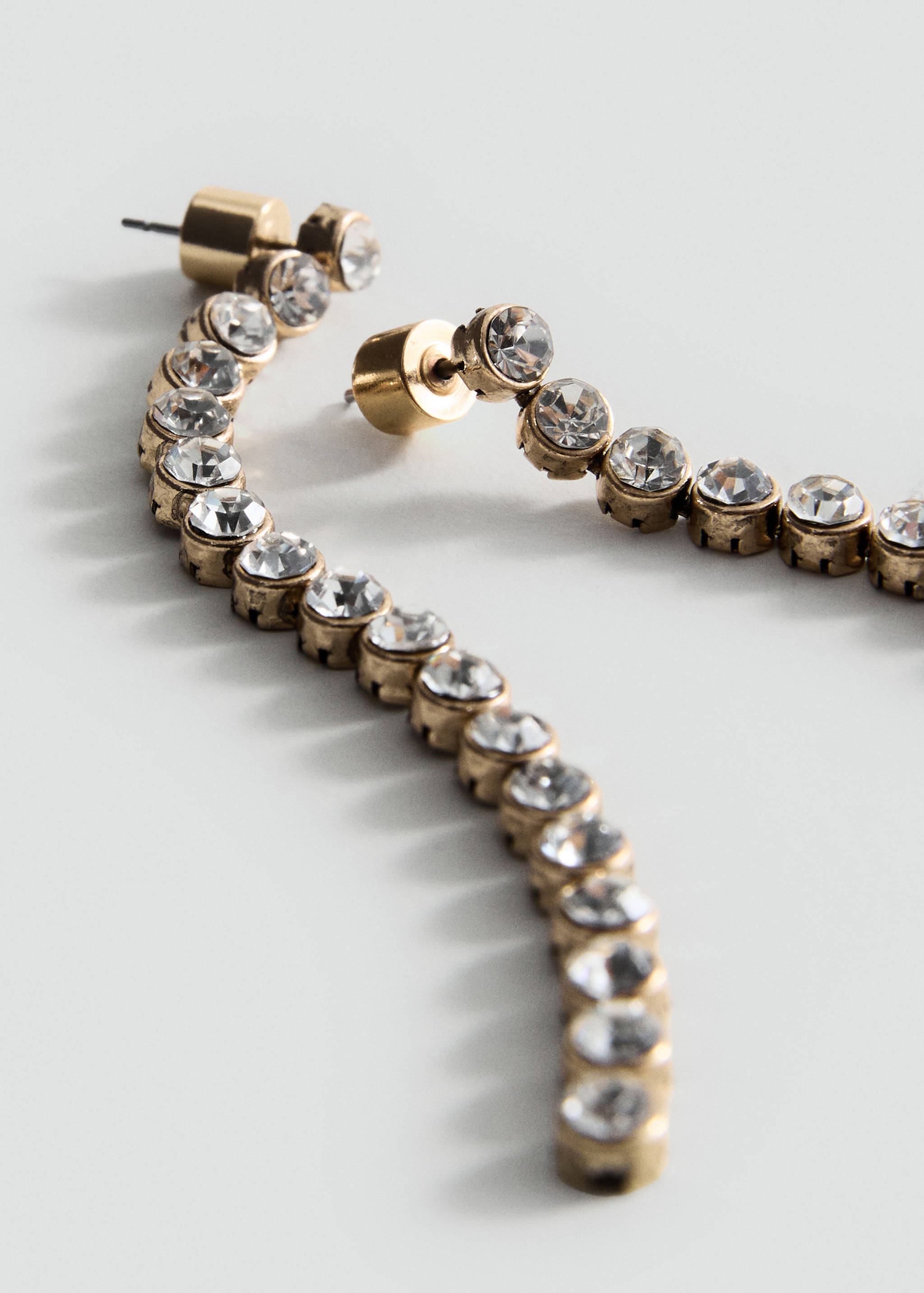 Long crystal earrings - Medium plane