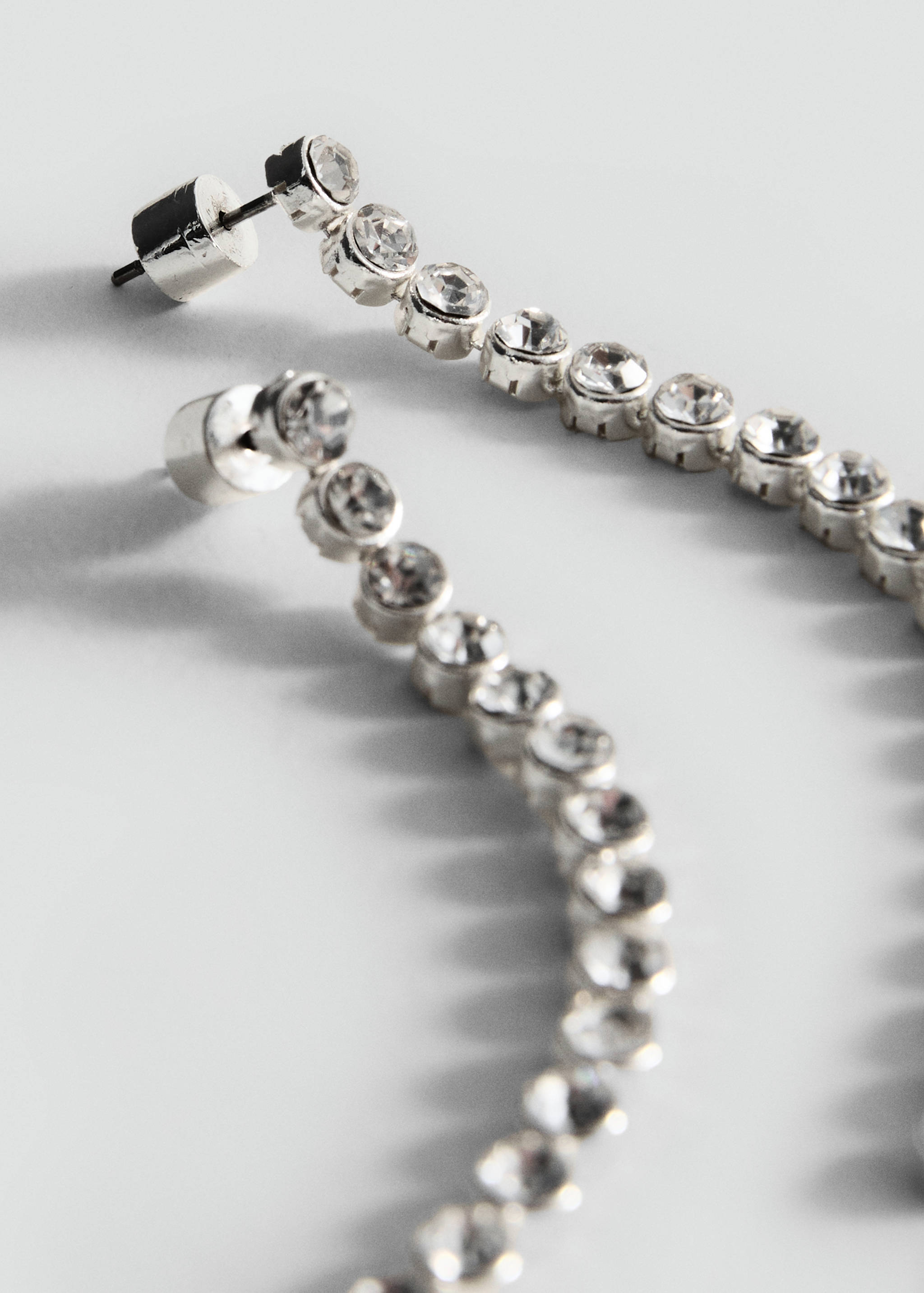 Long crystal earrings - Medium plane