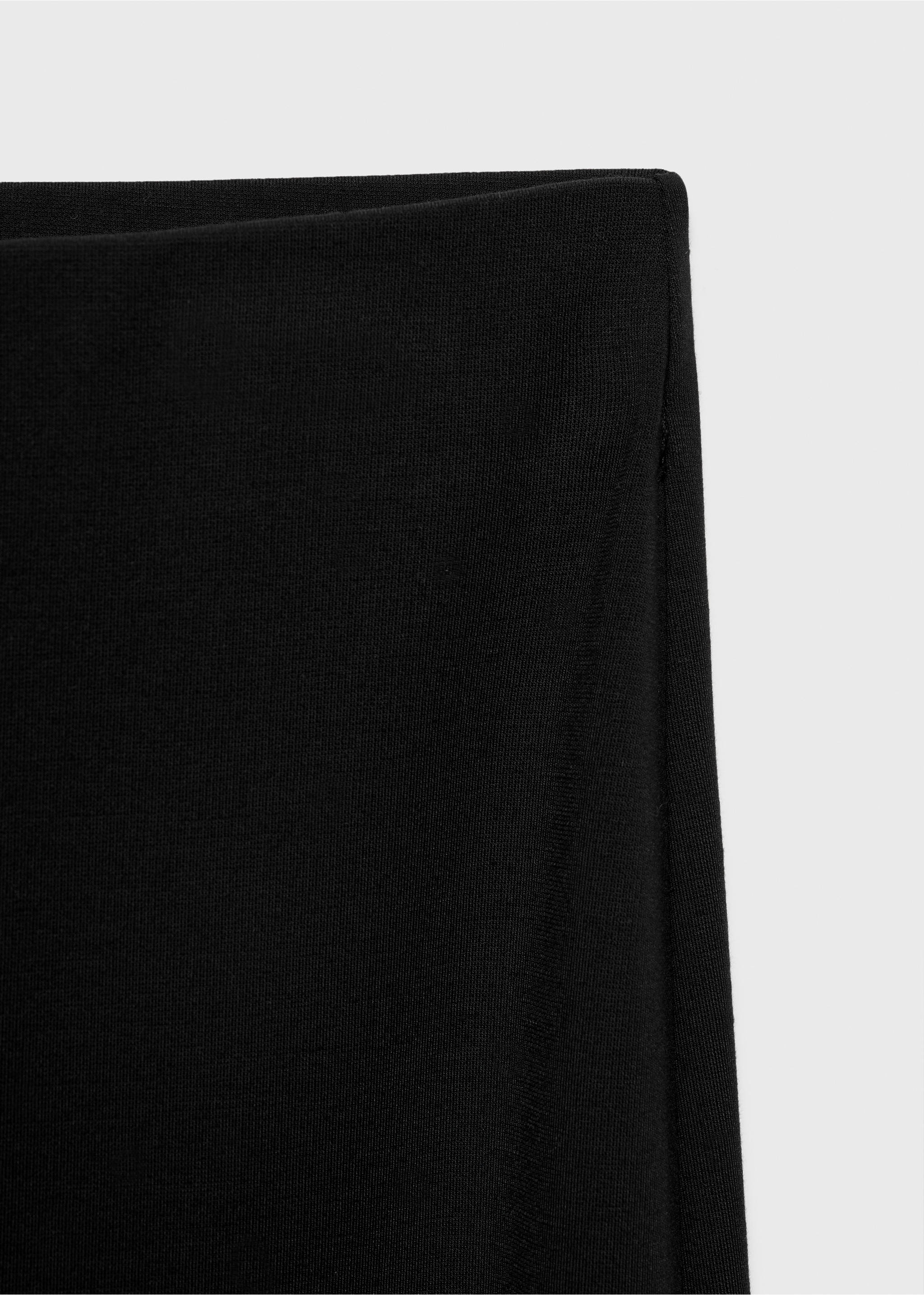 Straight-fit trousers with elastic waist - Details of the article 8, Black. Ref: 17087804-00.