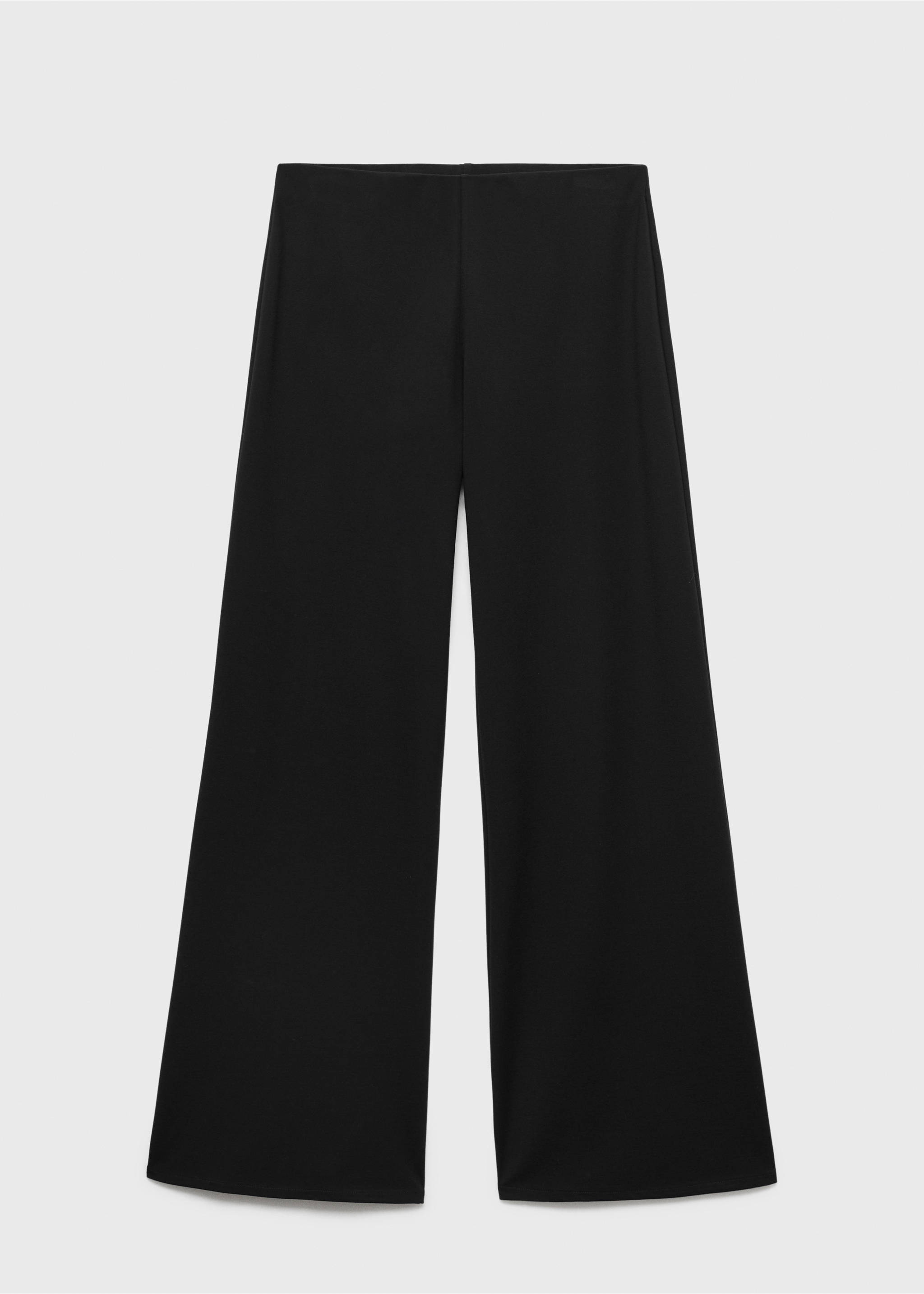 Straight-fit trousers with elastic waist - Article without model, Black. Ref: 17087804-00.