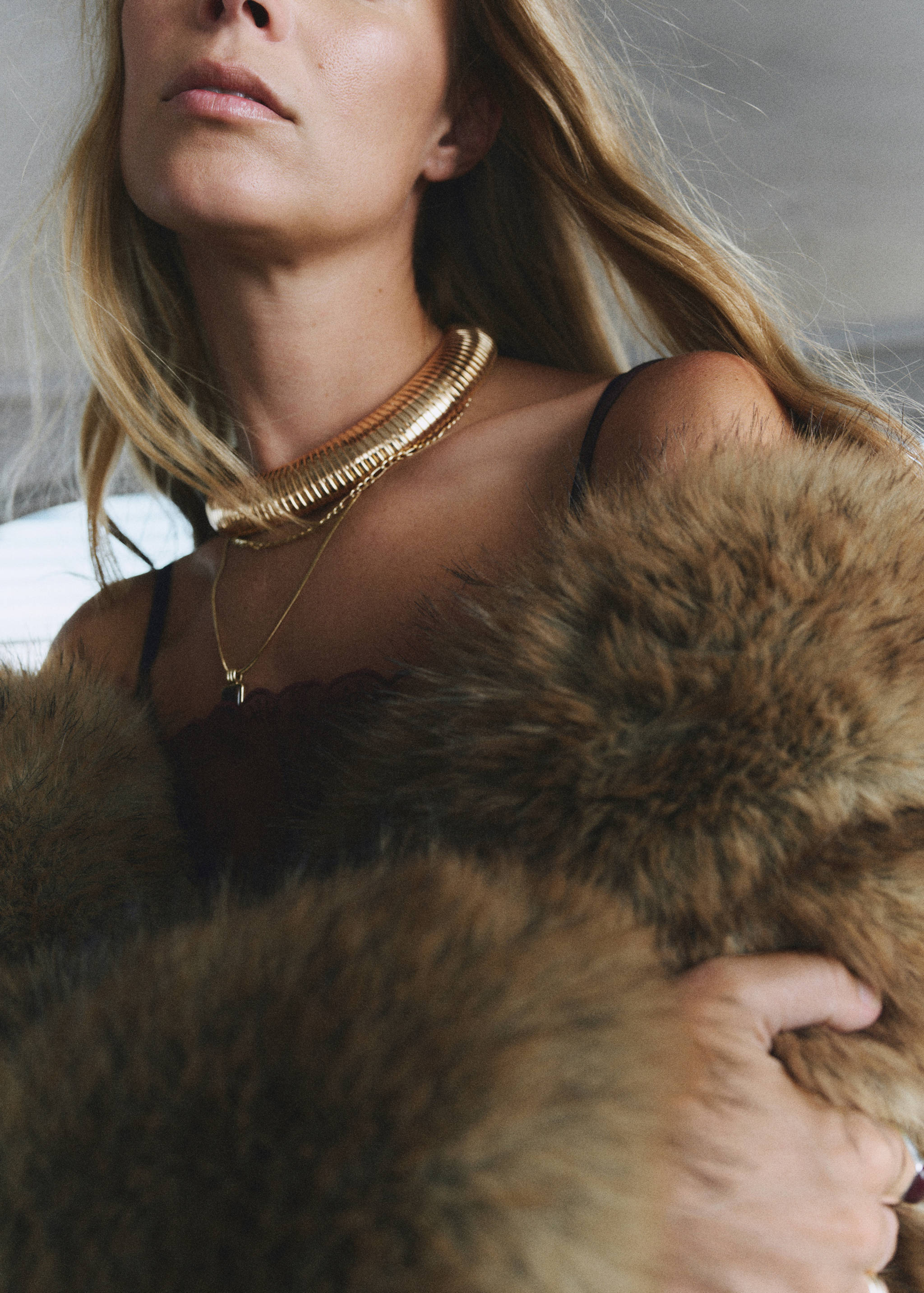 Metal choker collar - General plane