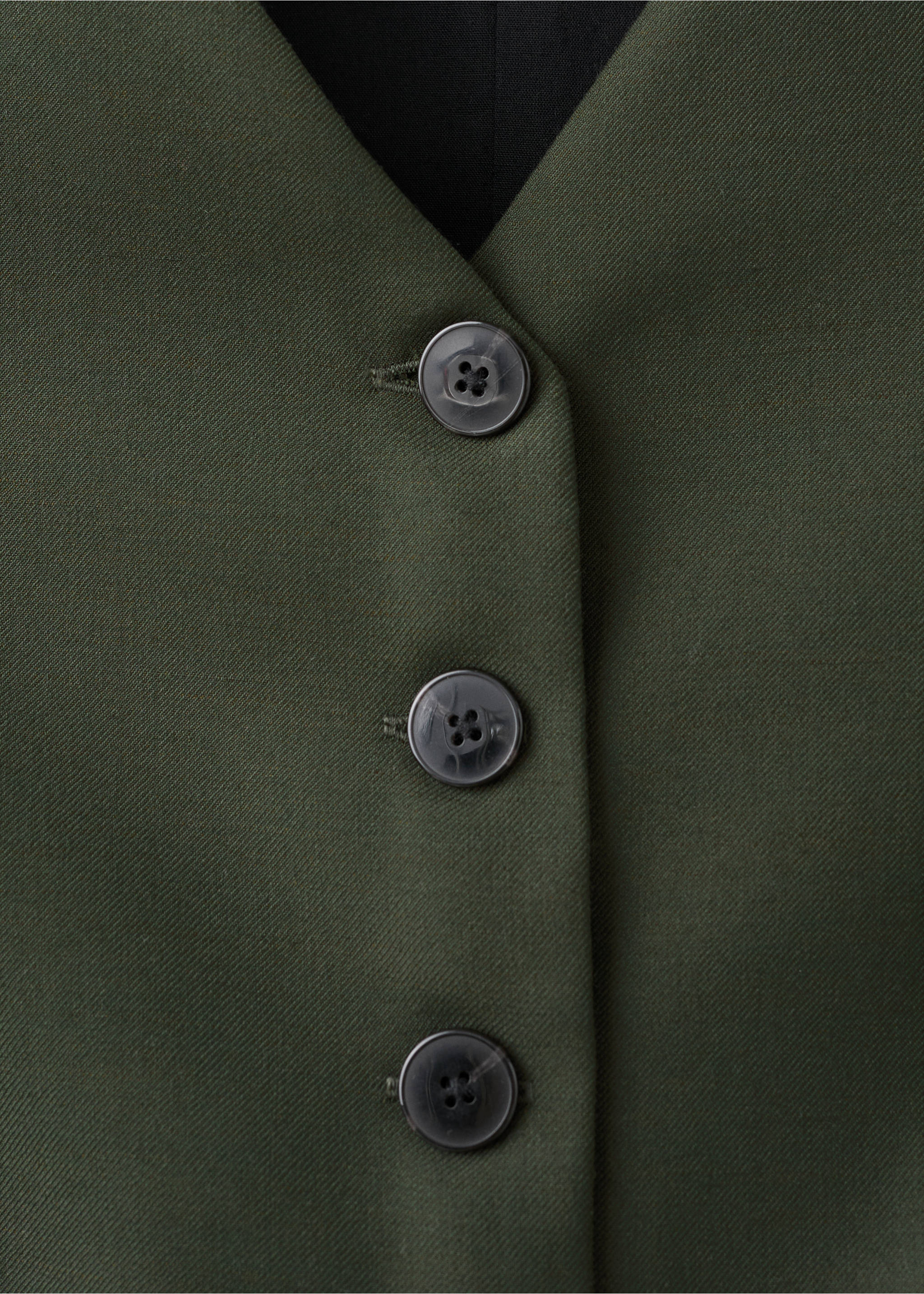 Suit-style jumpsuit with suit - Details of the article 8, Khaki. Ref: 17087809-00.