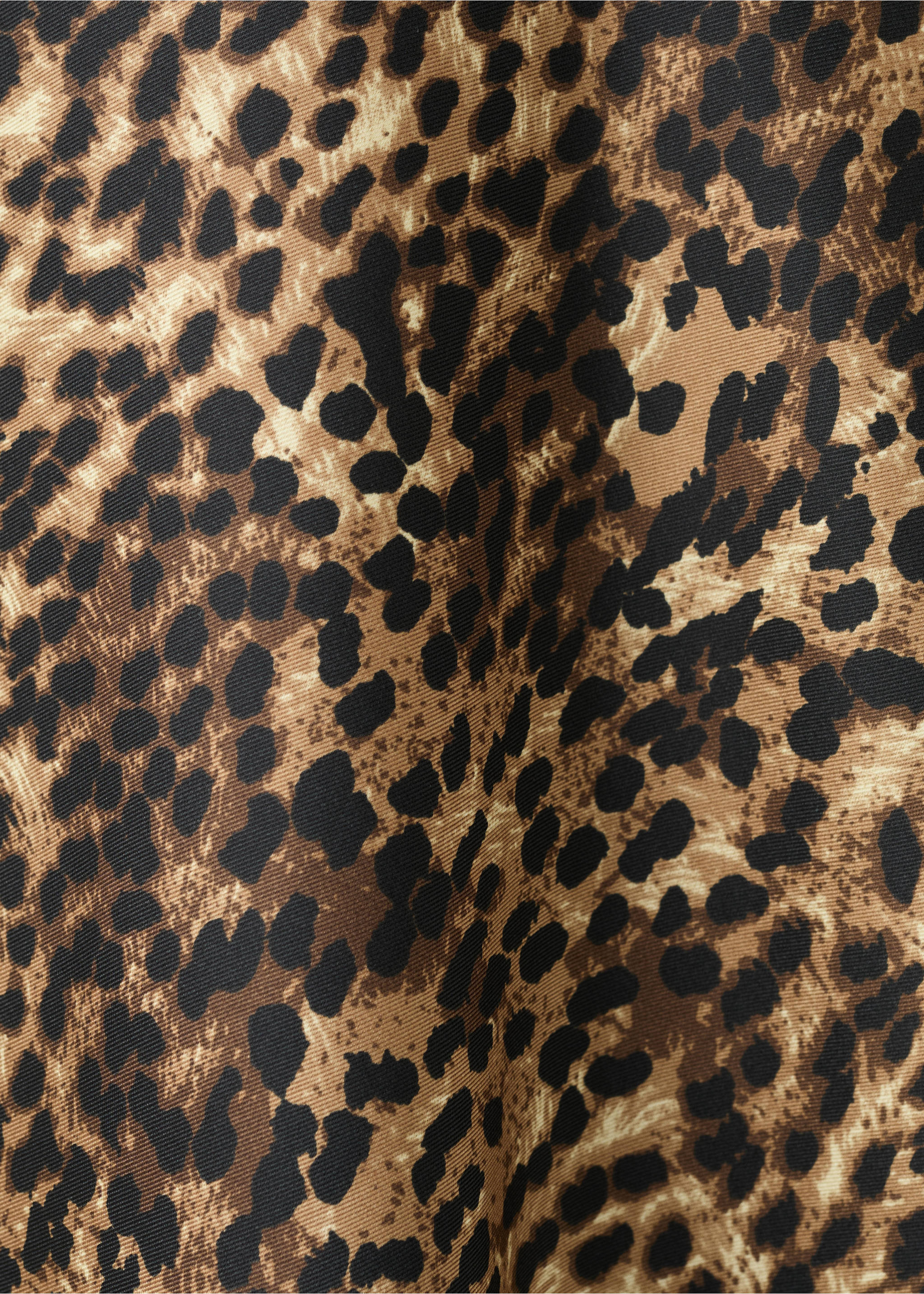 Blusa satinada leopardo - Detalle del artículo 0, Marrón. Ref: 17087815-00.