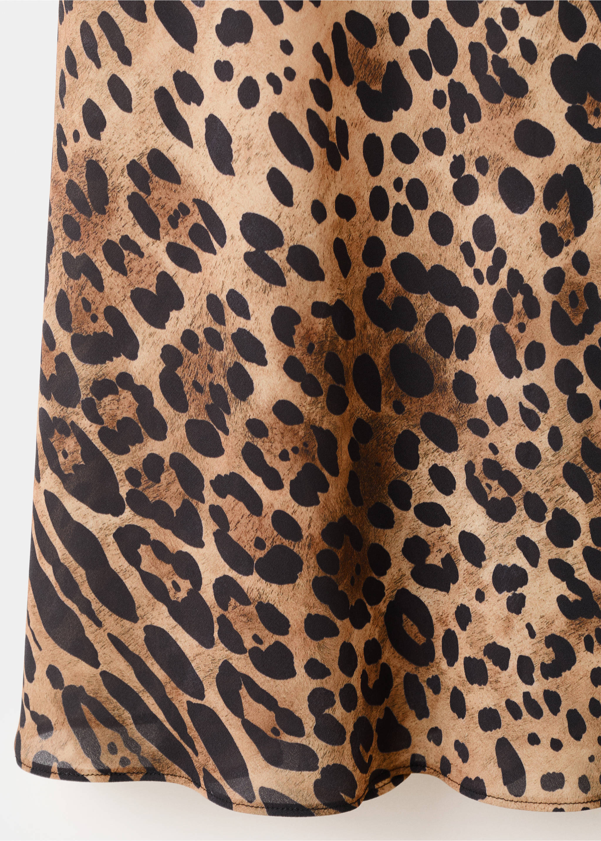 Leopard-print open-back dress - Details of the article 0, Brown. Ref: 17087816-00.