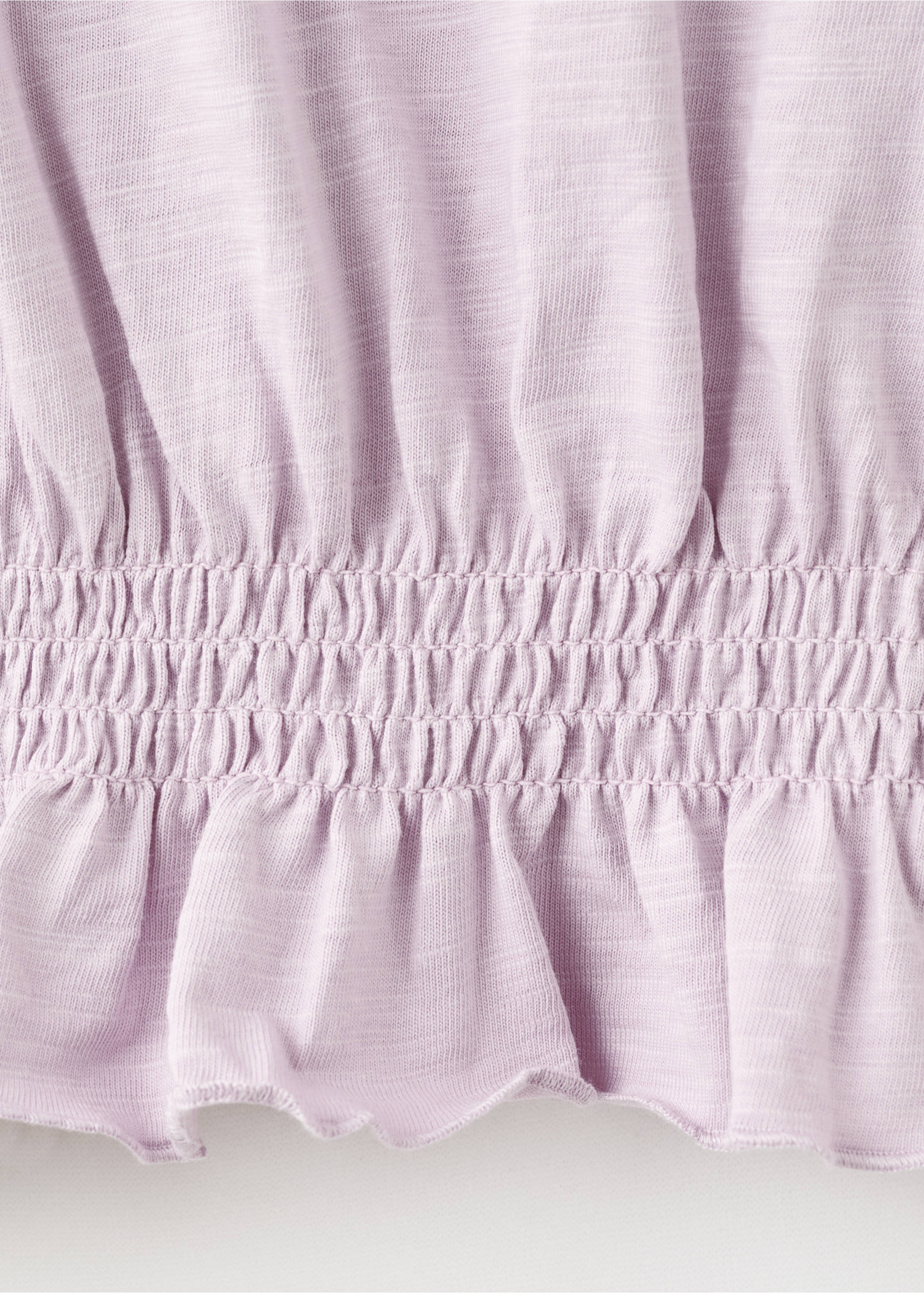 T-shirt with gathered details - Details of the article 0, Light/Pastel Purple. Ref: 17087887-00.