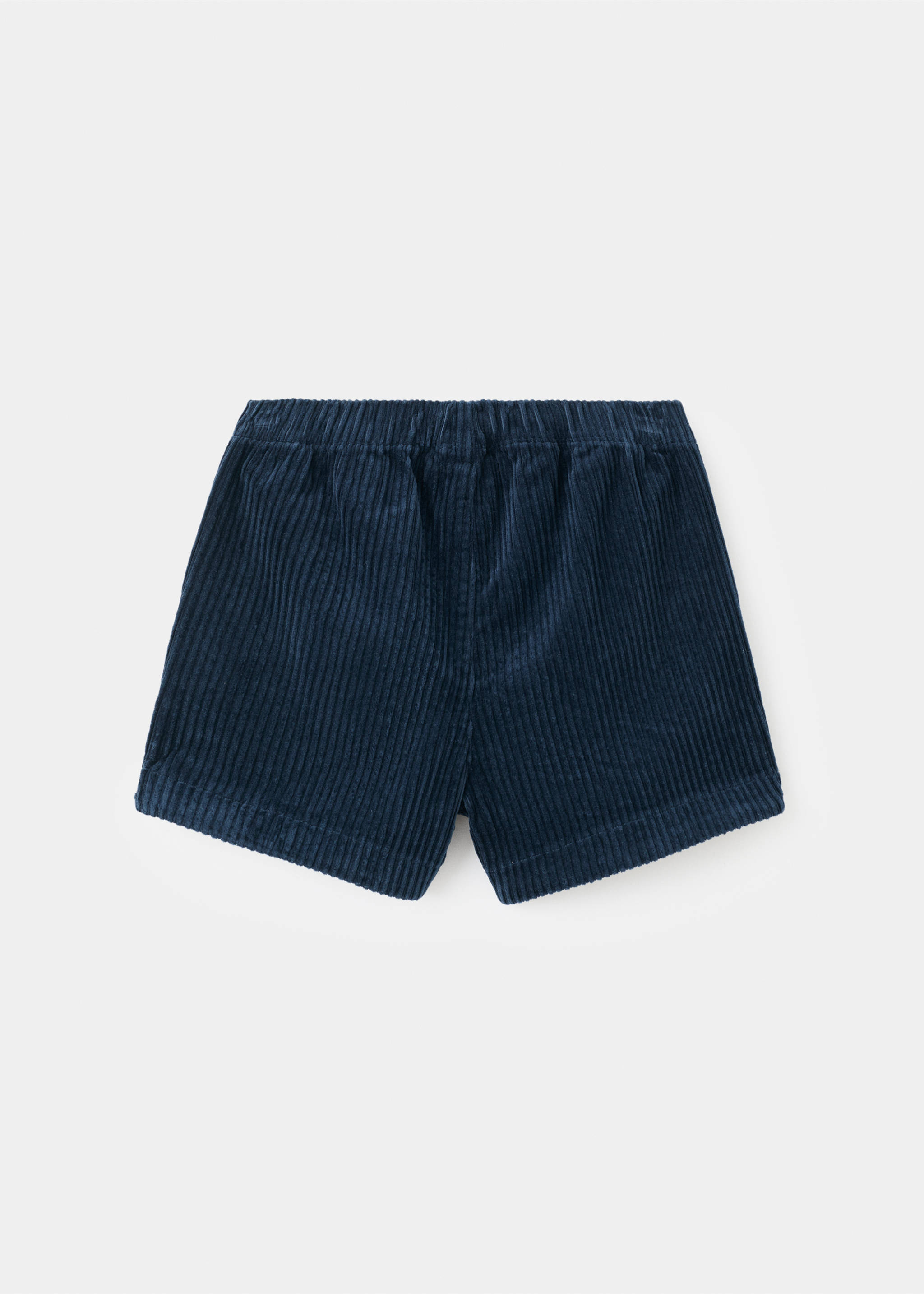 Corduroy shorts with buttons - Reverse of the article, Navy. Ref: 17087889-00.