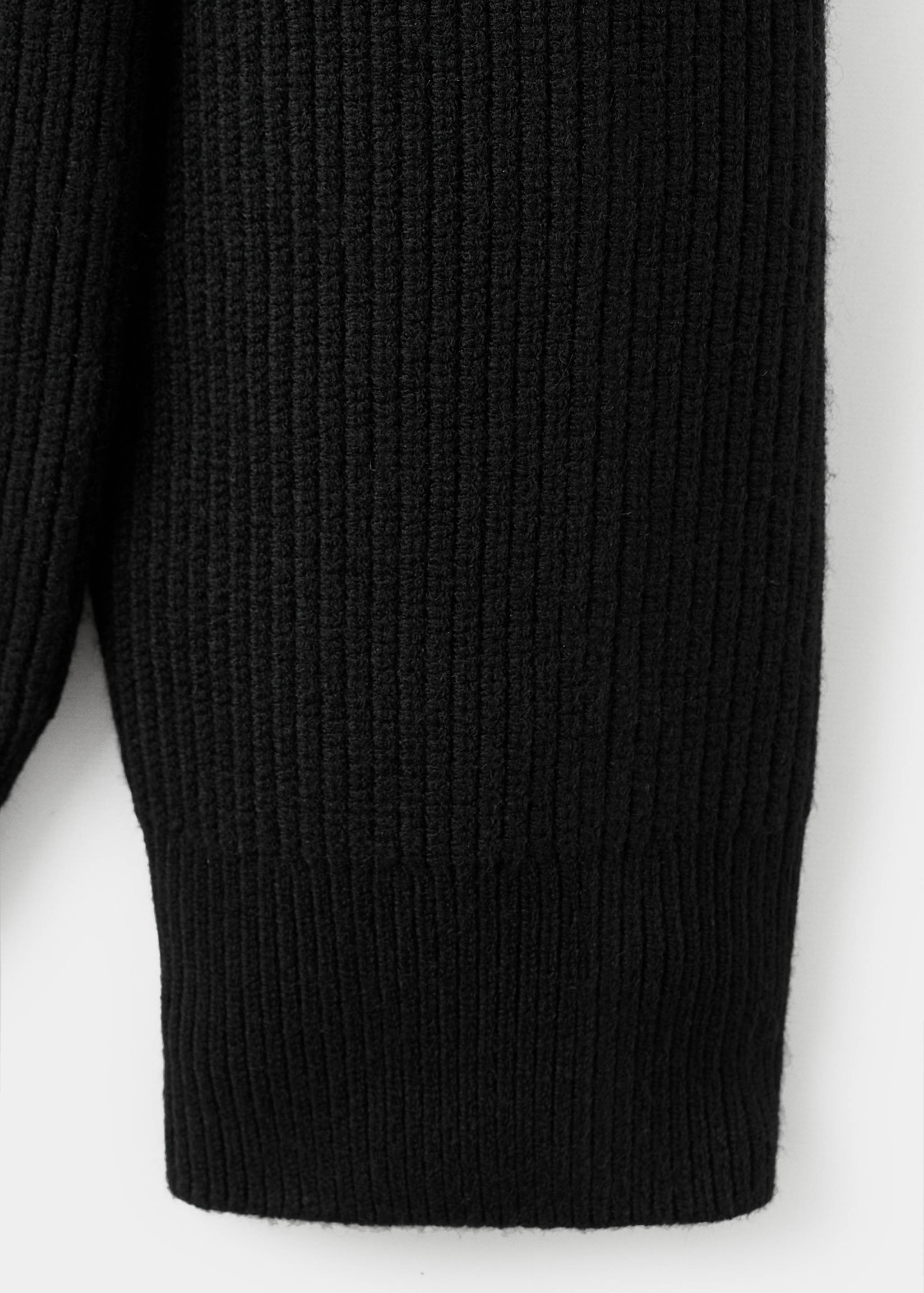 Ribbed-knit cardigan with zip - Details of the article 0