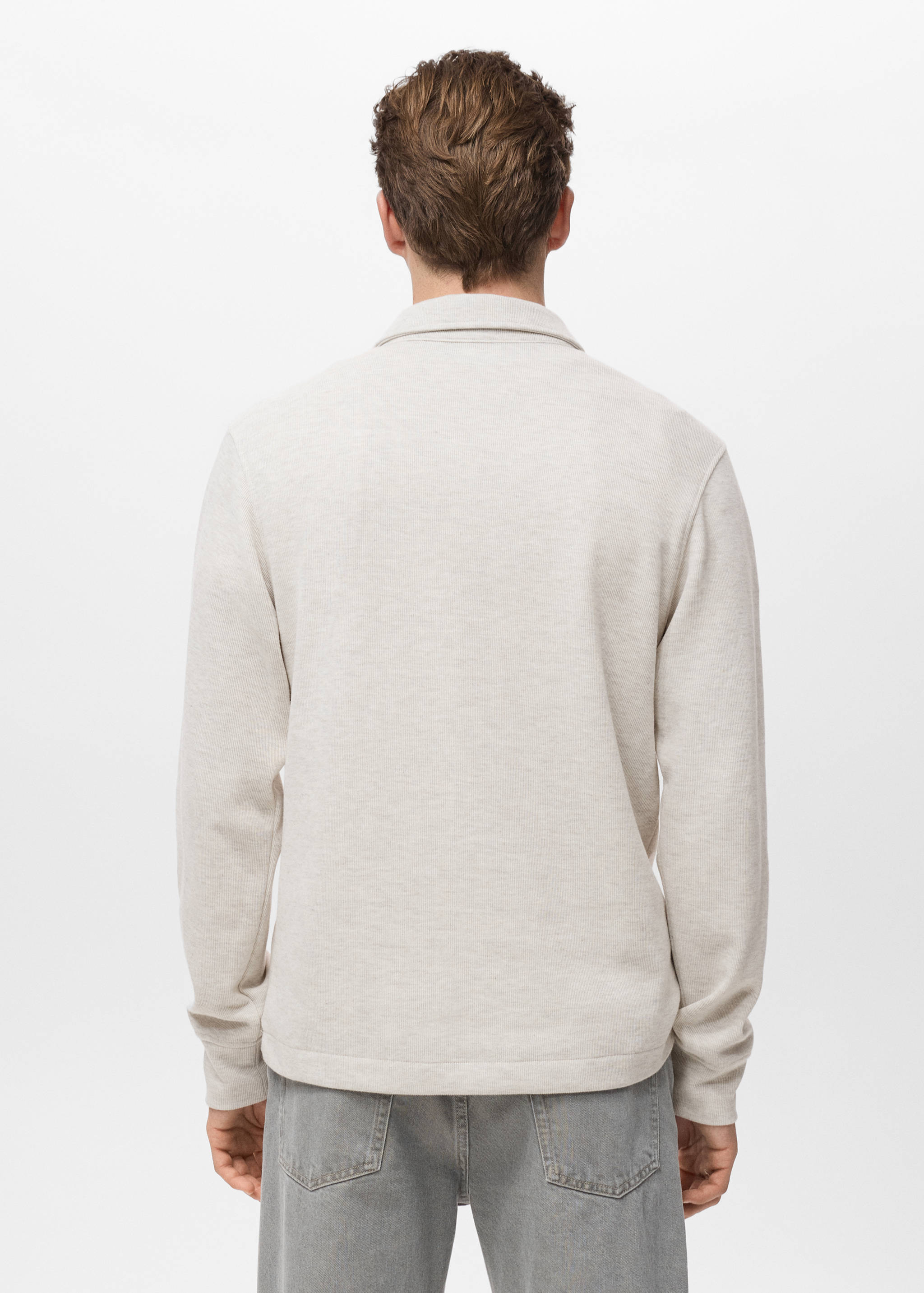 Regular-Fit-Polo-Sweatshirt - Rückseite des Artikels