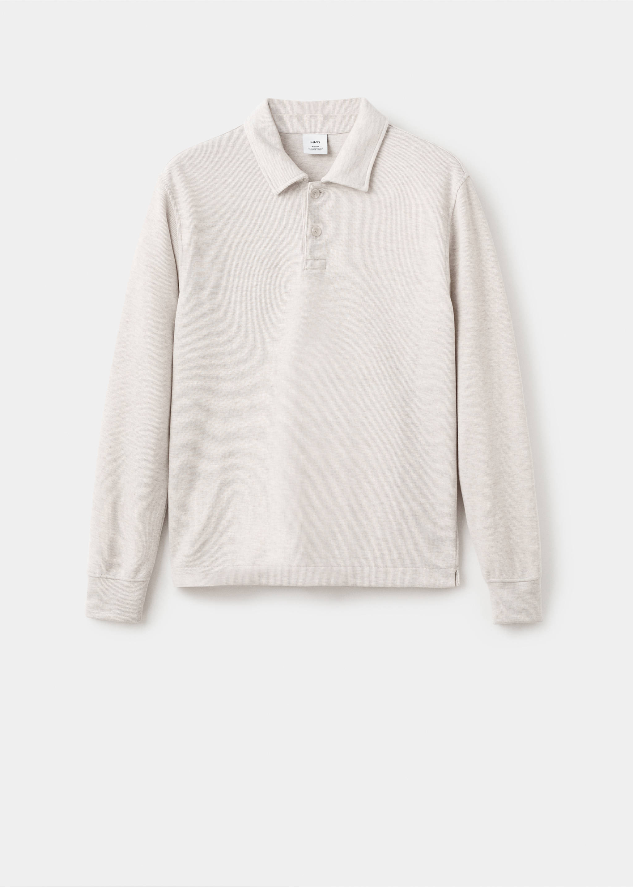 Regular-Fit-Polo-Sweatshirt - Artikel ohne Model, Ecru. Ref: 17087897-00.