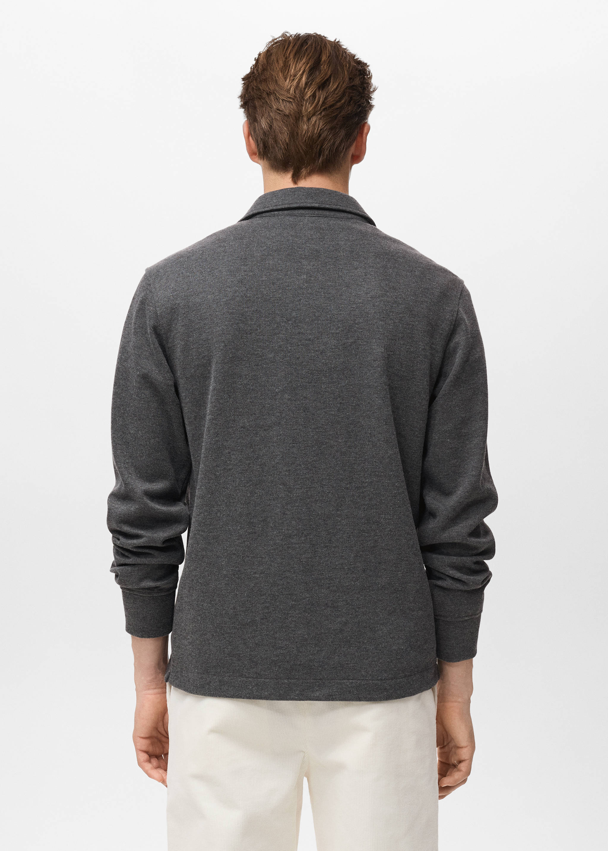 Regular-Fit-Polo-Sweatshirt - Rückseite des Artikels